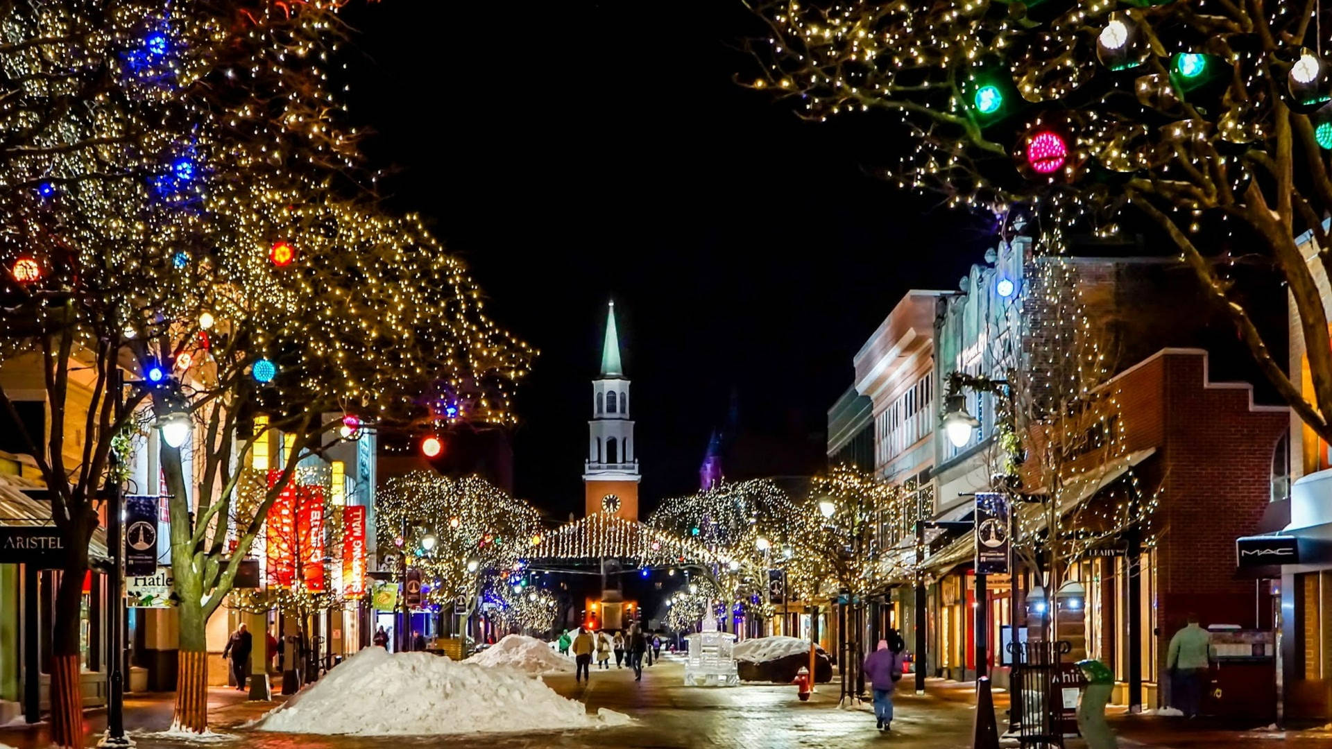 Download Vermont Burlington Christmas Wallpaper