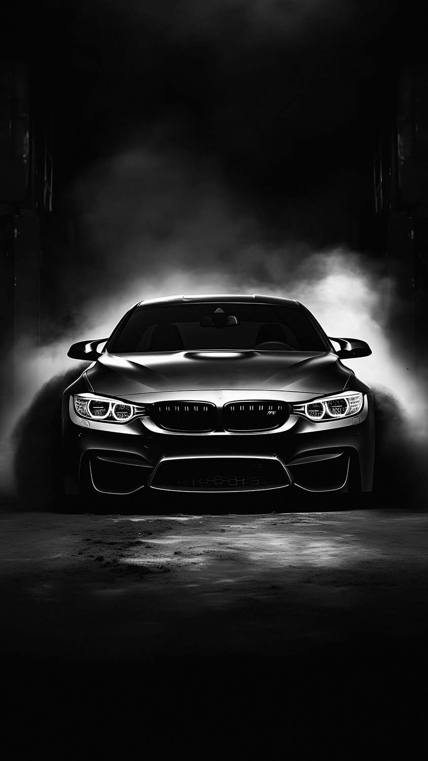 All Black BMW iPhone Wallpaper 4K