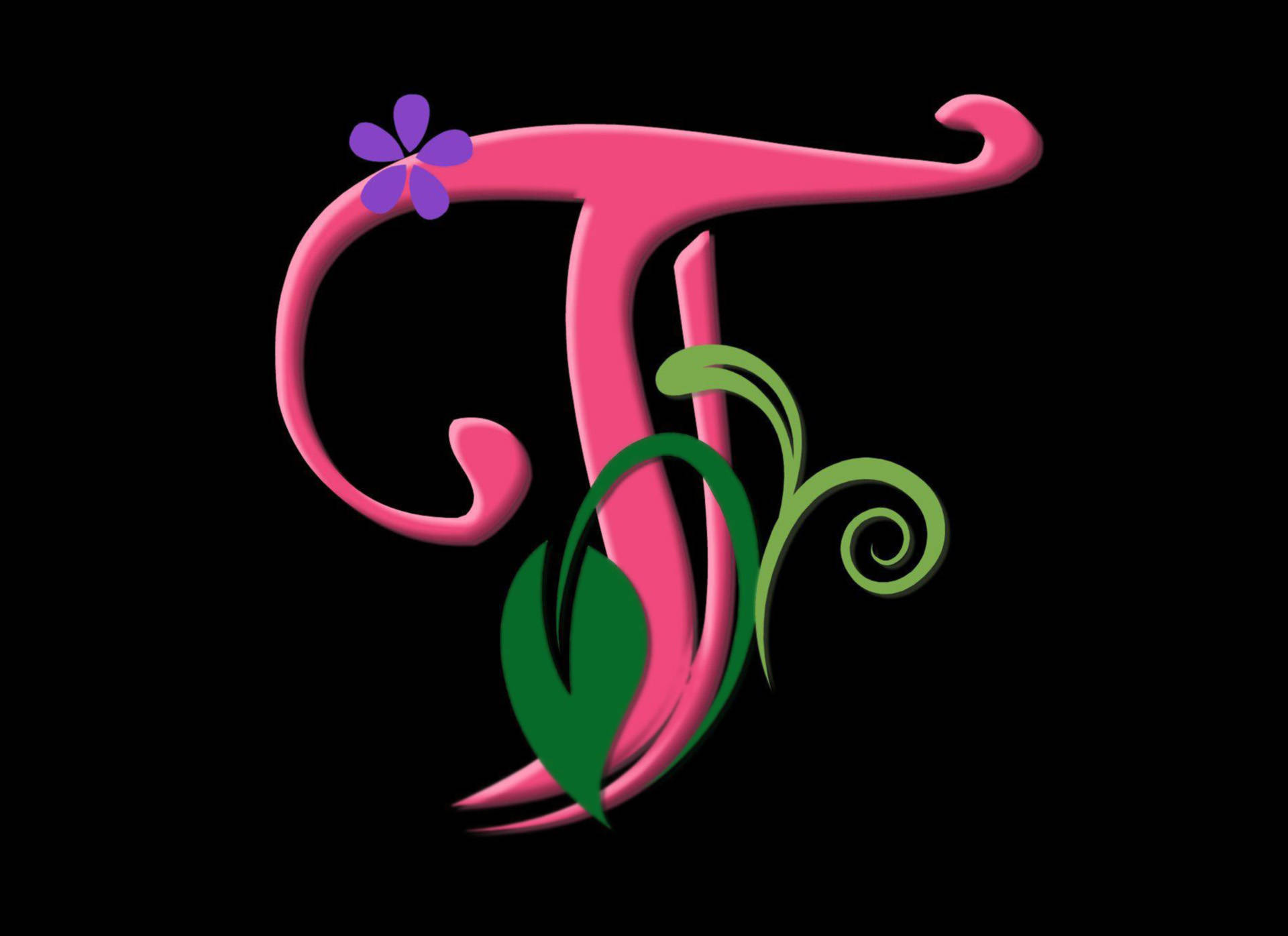 Download 3D Letter T Design Wallpaper