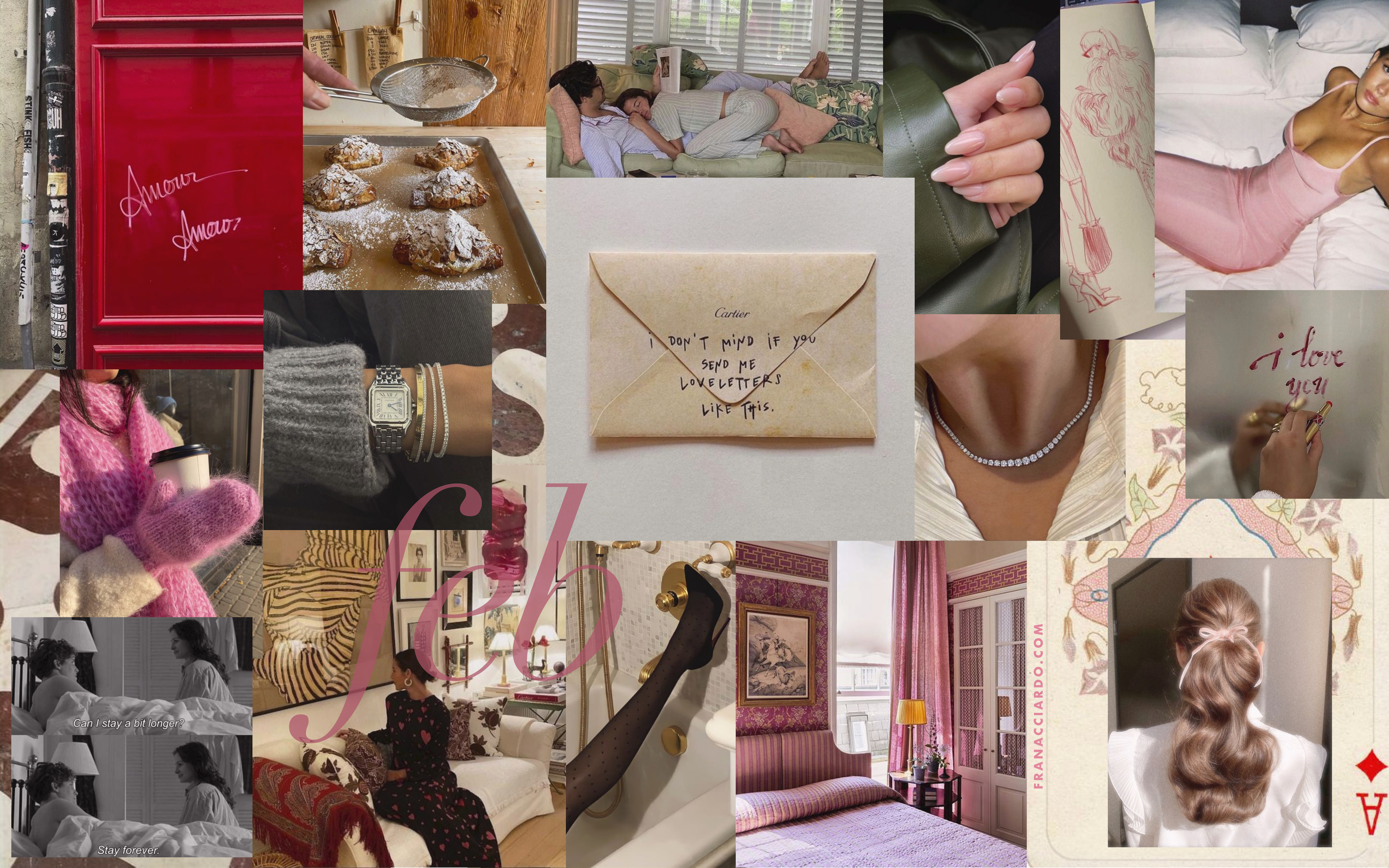 February Moodboard Desktop & iPhone