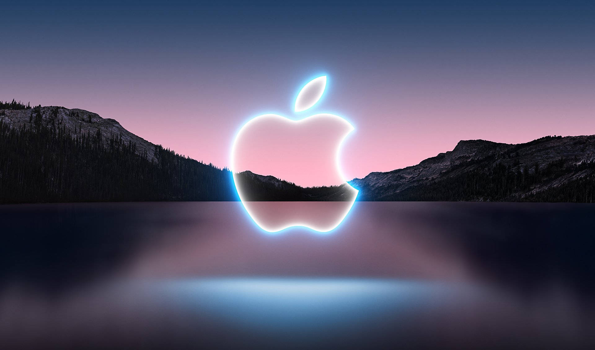 Download Apple Logo Mountain Wallpaper