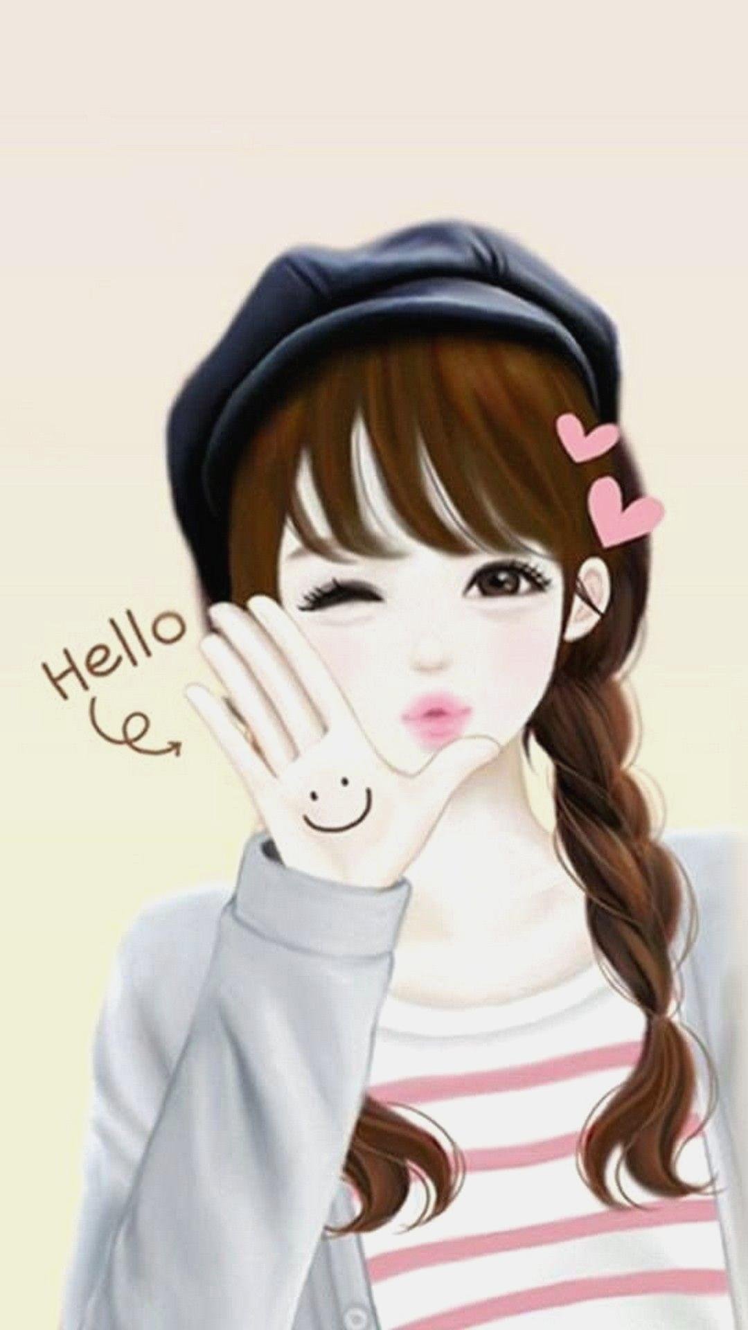 Korean girls realistic anime Wallpaper Download