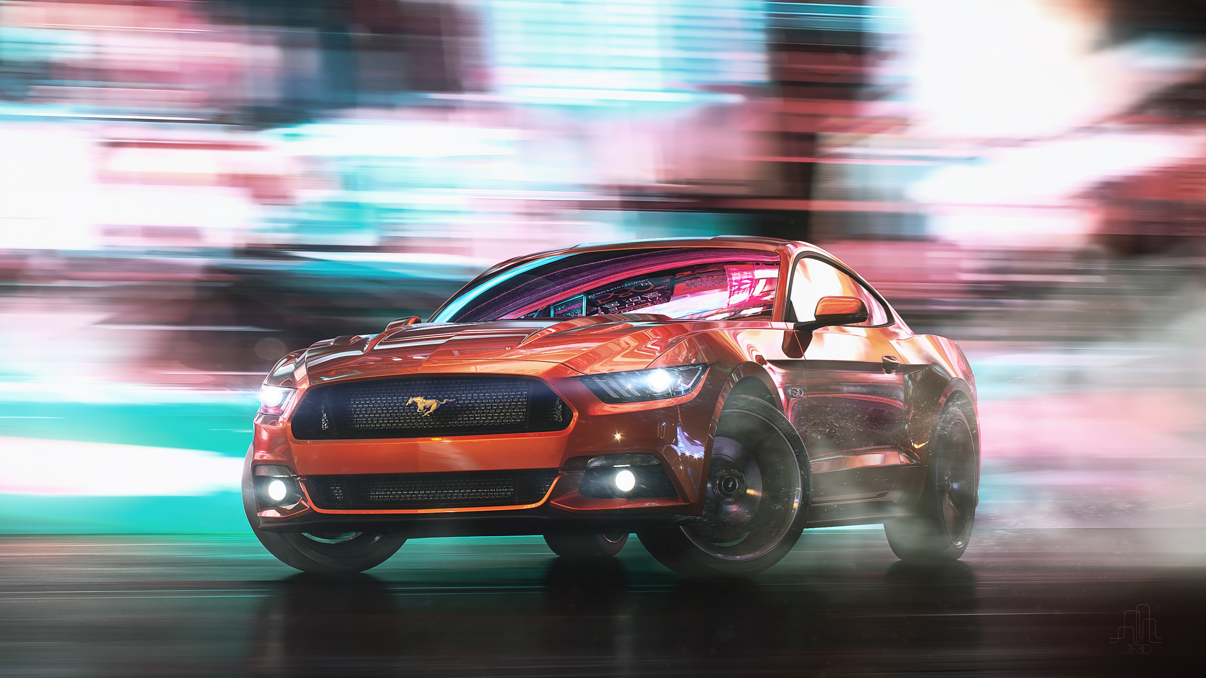 Ford Mustang Wallpaper 4K, Drift