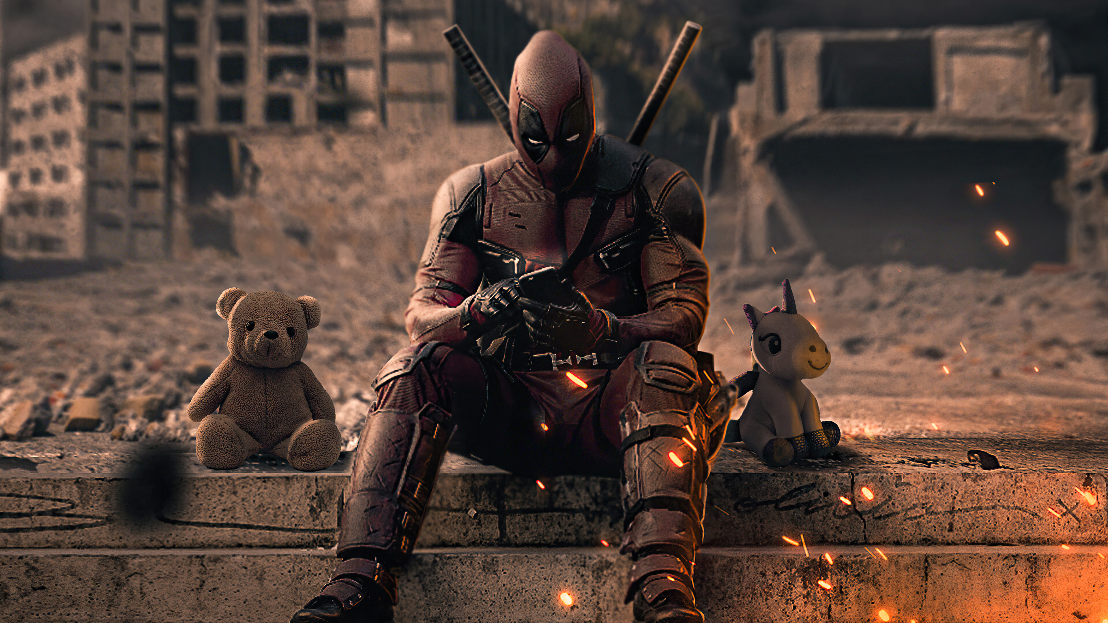Deadpool Down 4k Wallpaper, HD Superheroes Wallpaper, 4k Wallpaper, Image, Background, Photos and Picture
