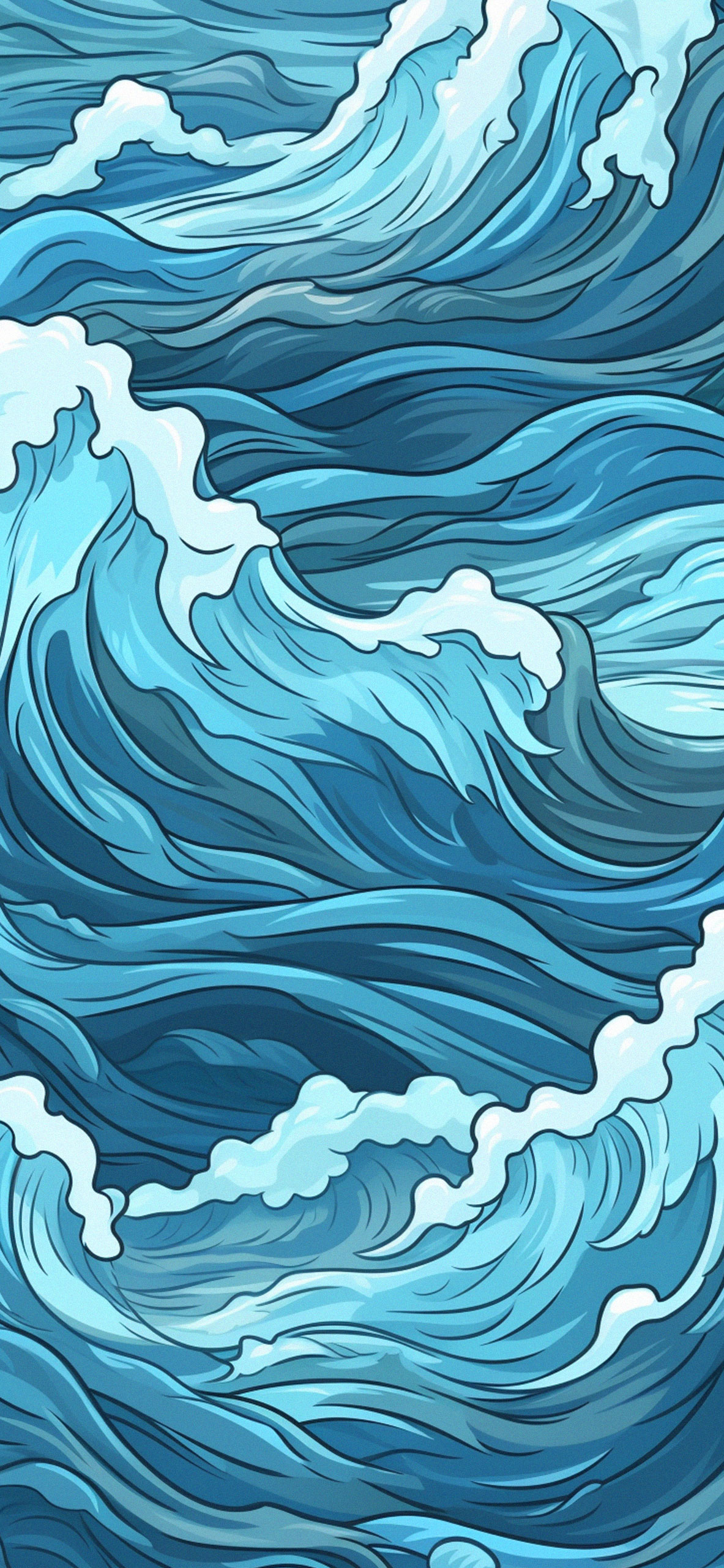 Water Pattern Cartoon Wallpaper