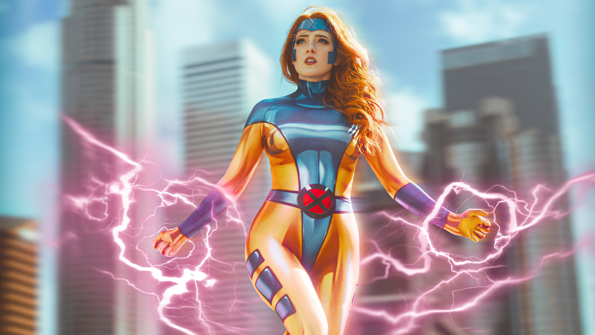 Jean Grey Woman Cosplay HD Wallpaper