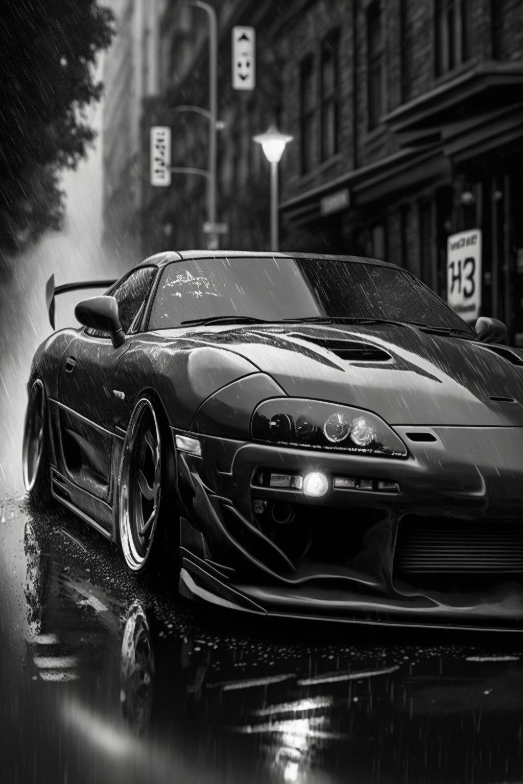 Wallpaper phone 4k supra mk4 black