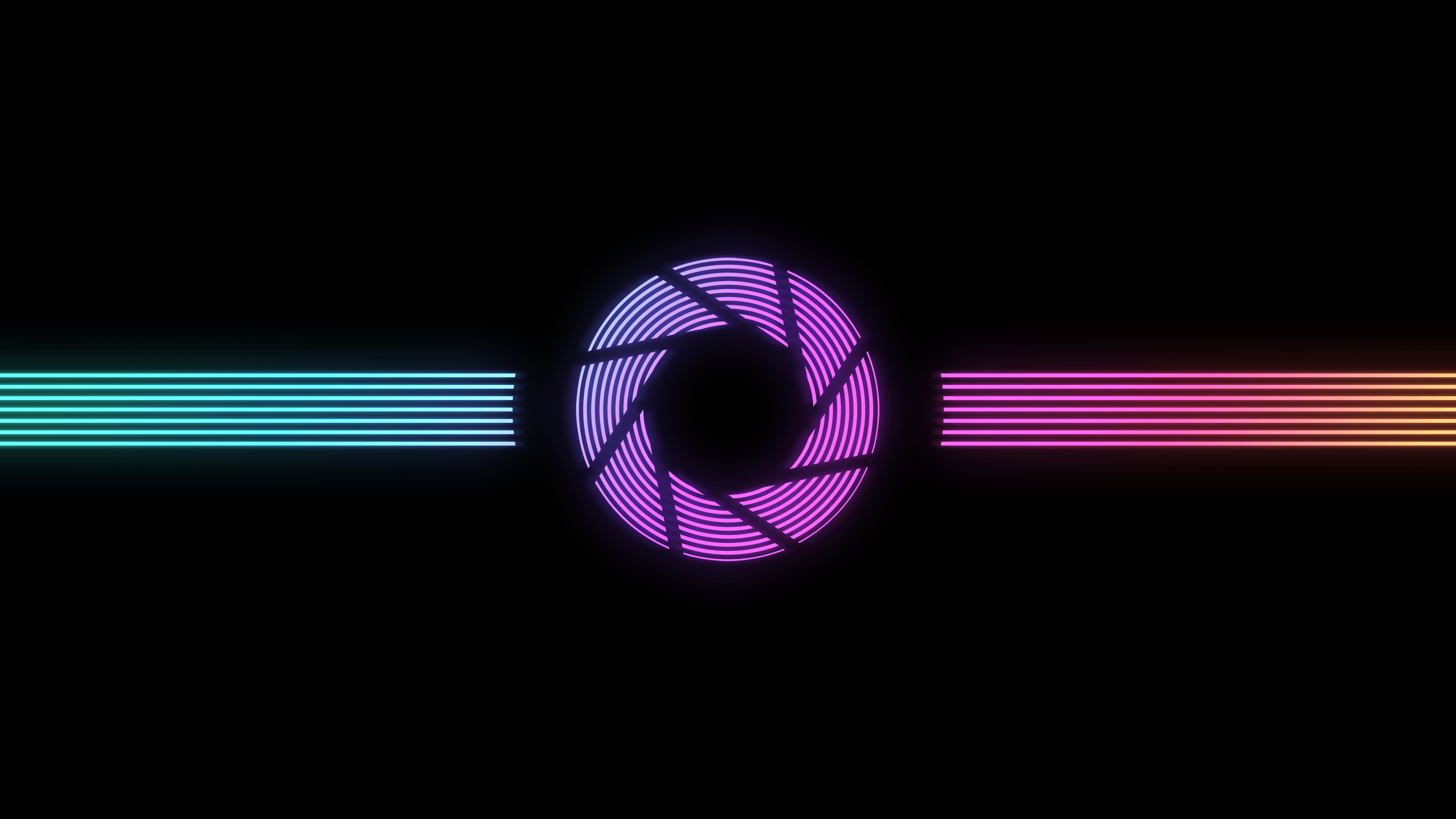 Neon Lines Aperture Science Wallpaper [3840 x 2160]