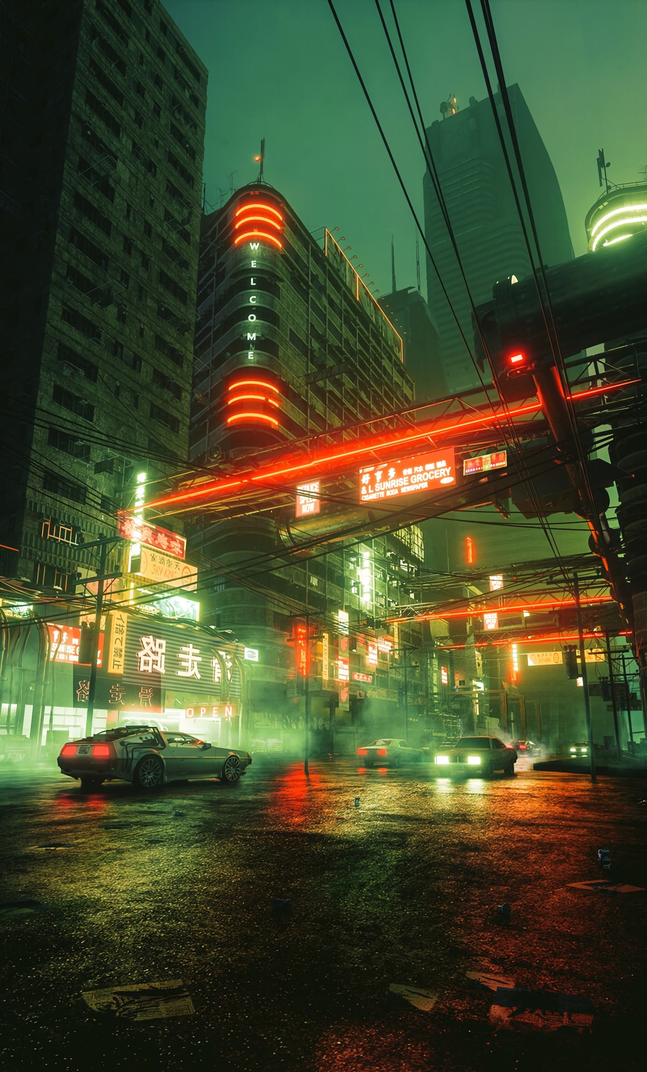 Street Reflection Car Japan