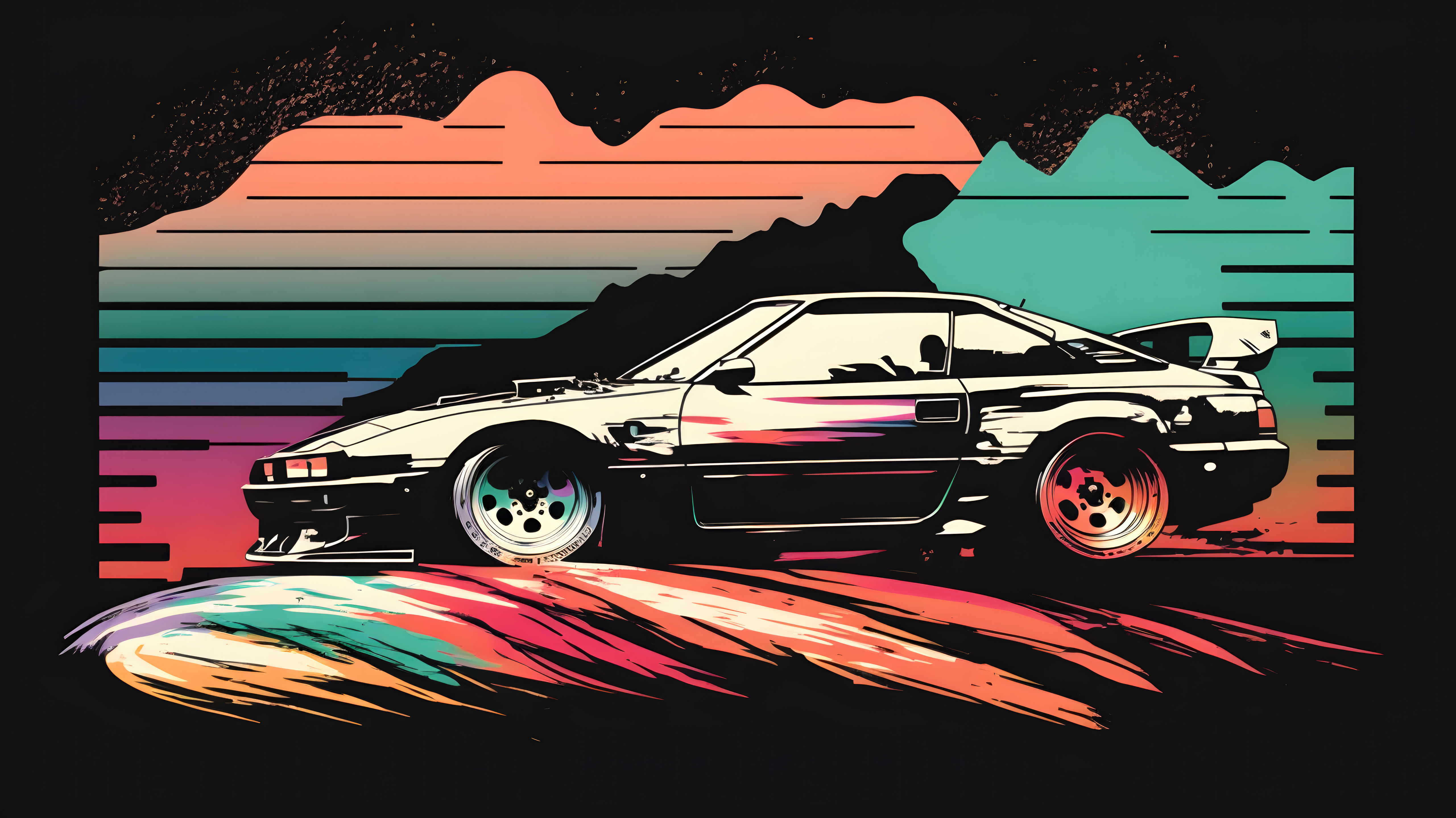 Japanese Retrowave Car 5k Wallpaper, HD Artist Wallpaper, 4k Wallpaper Image, Background, Photos and Picture
