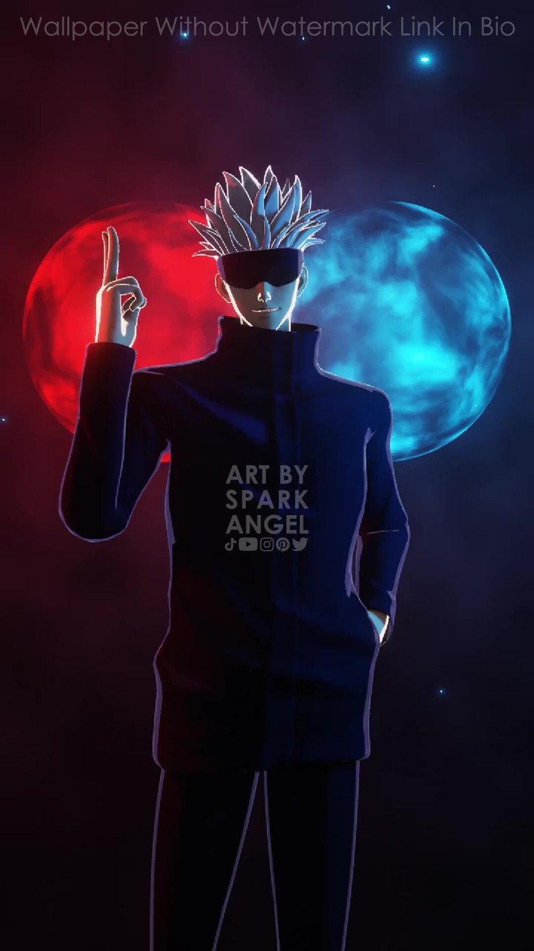 Satoru Gojo Live Wallpaper Phone Version. Jujutsu Kaisen Angel's Ko Fi Shop
