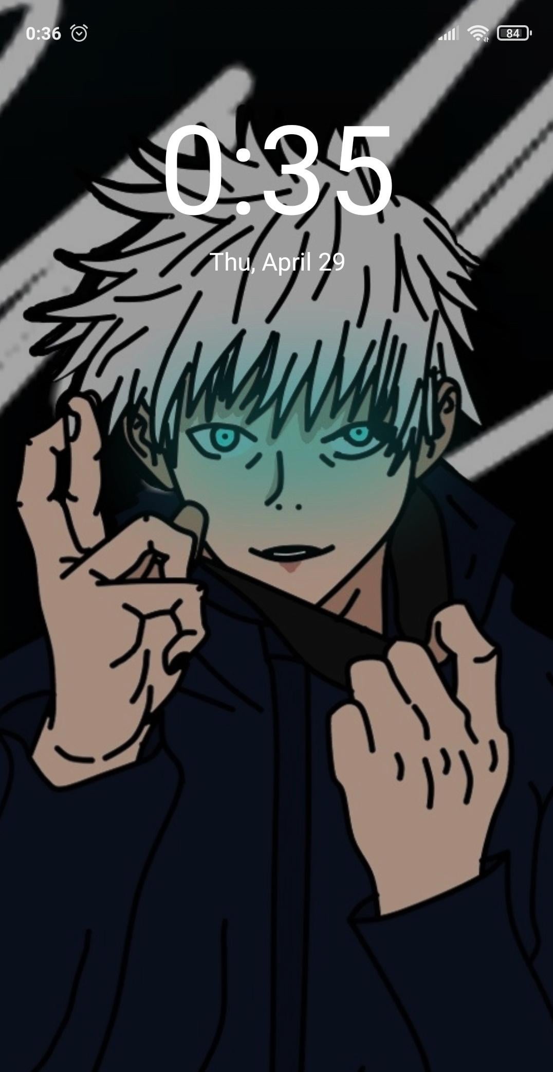 Gojo Satoru wallpaper that I drew (Blank ver on second slide)
