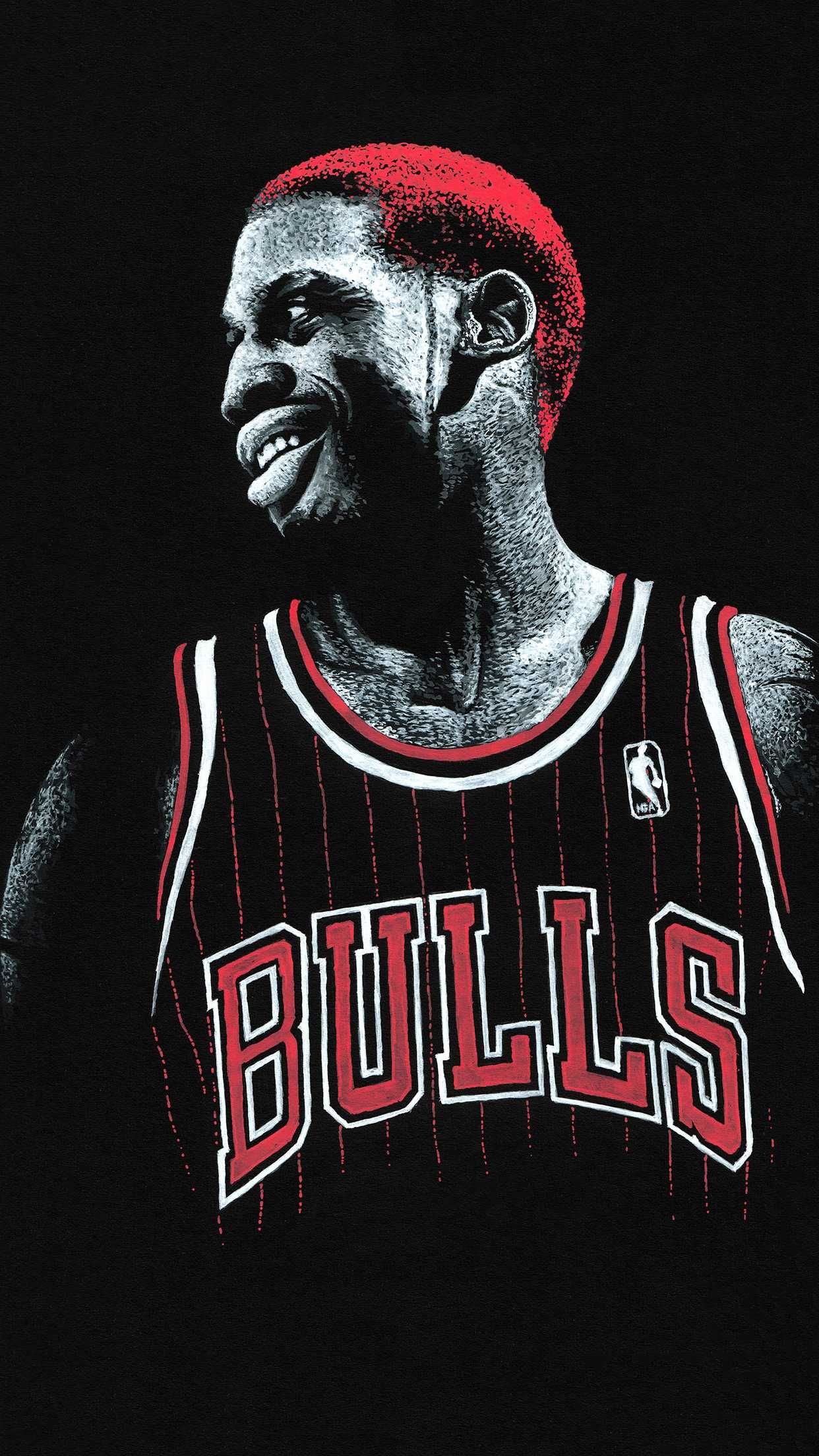 Dennis Rodman Wallpaper Discover more Basketball, Bulls, Chicago Bulls, Dennis Rodman, NBA wallpaper.. Dennis rodman, Denis rodman, Dennis rodman bulls