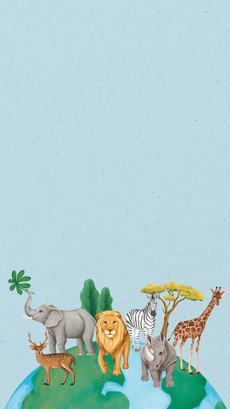 Jungle animals iPhone wallpaper