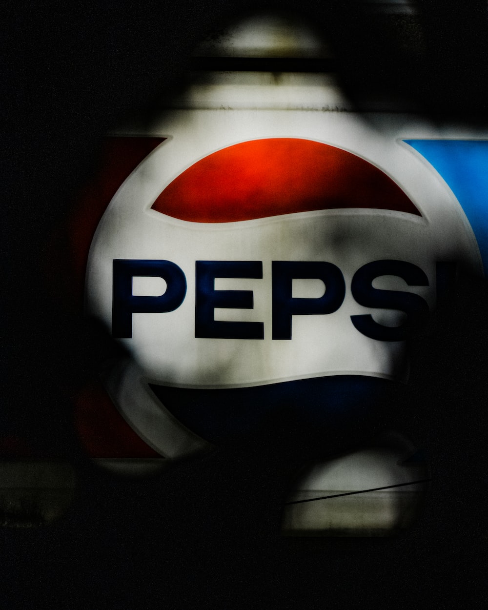 Blue red and white pepsi logo photo