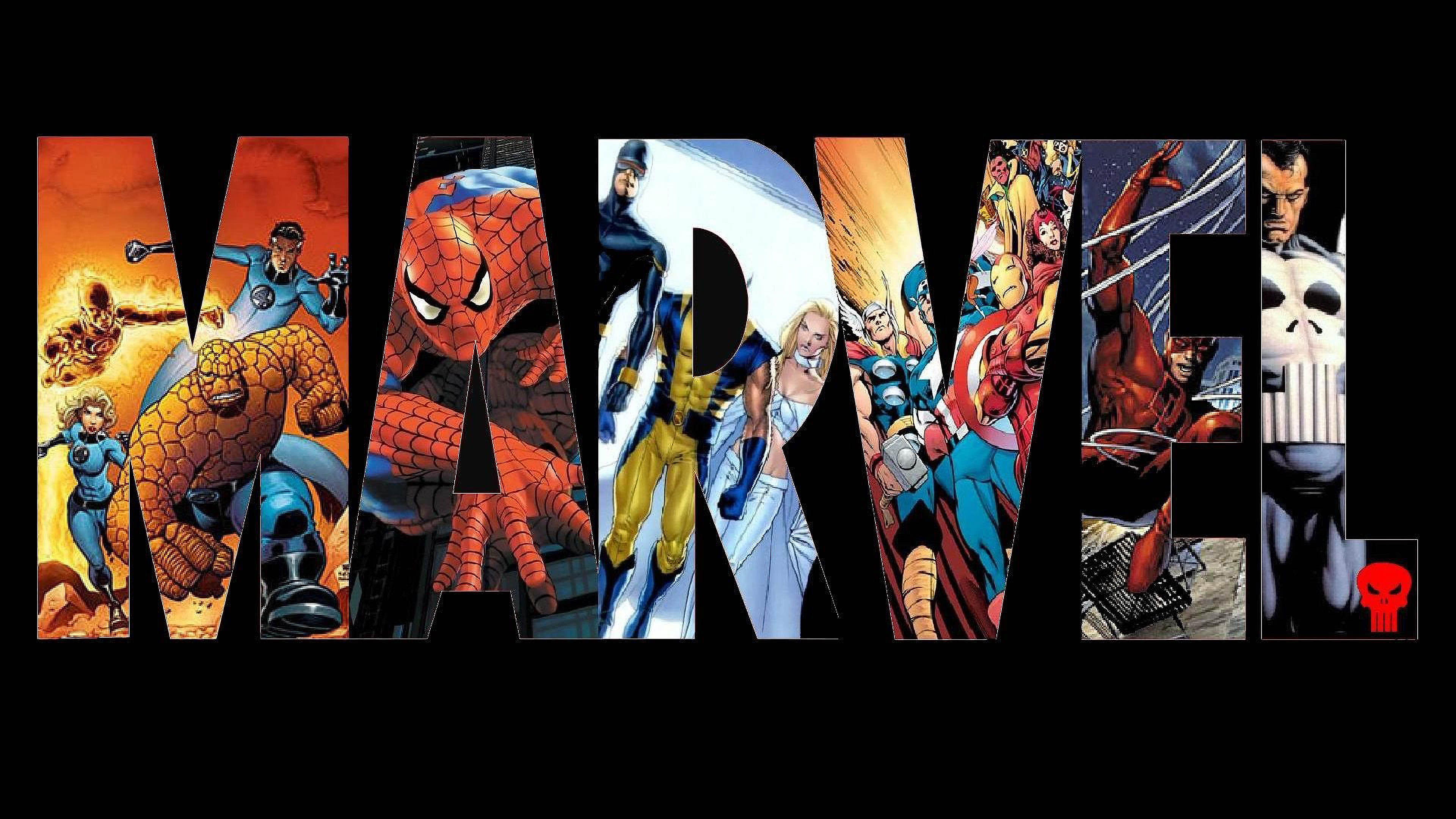 Marvel Logo Wallpaper 4K