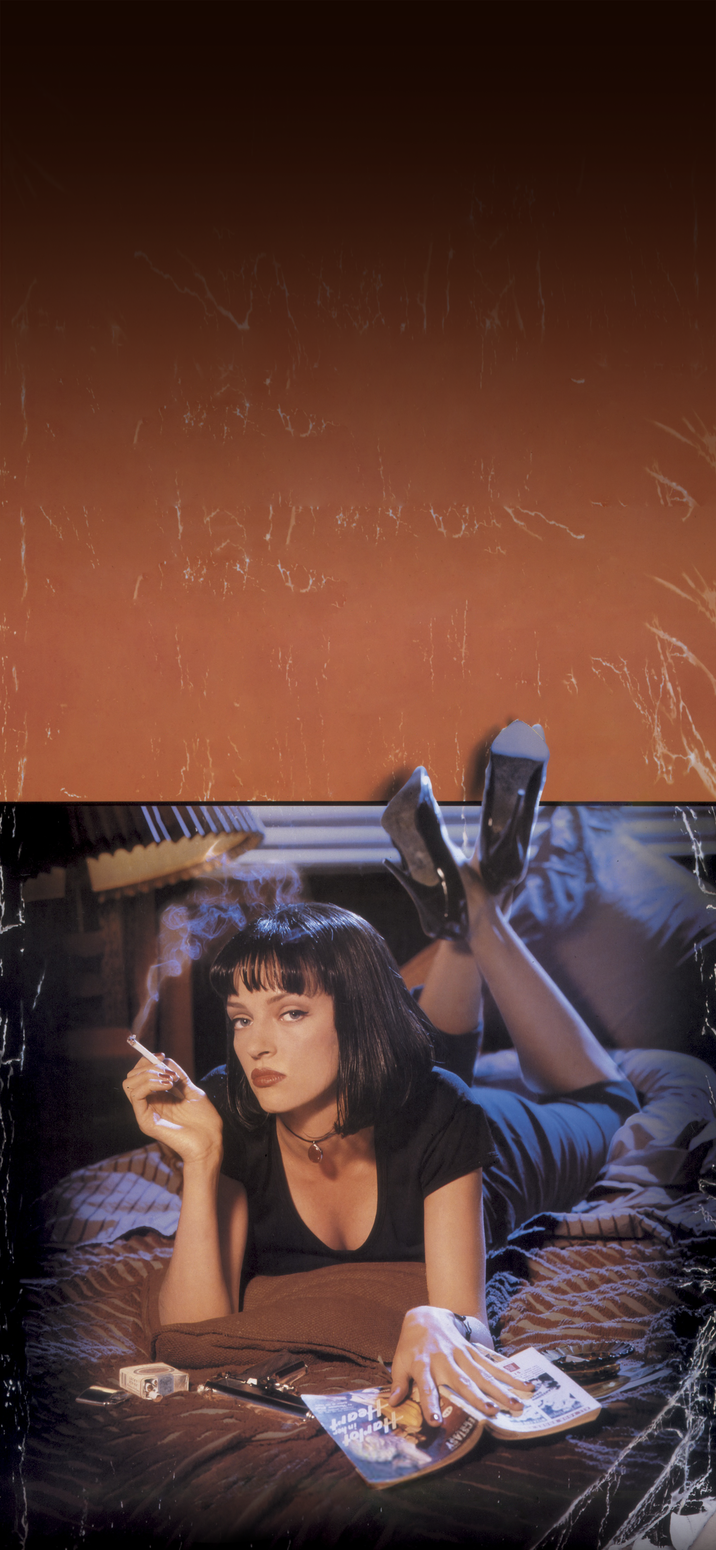 Removed the text from the classic Pulp Fiction Poster and made a mobile wallpaper