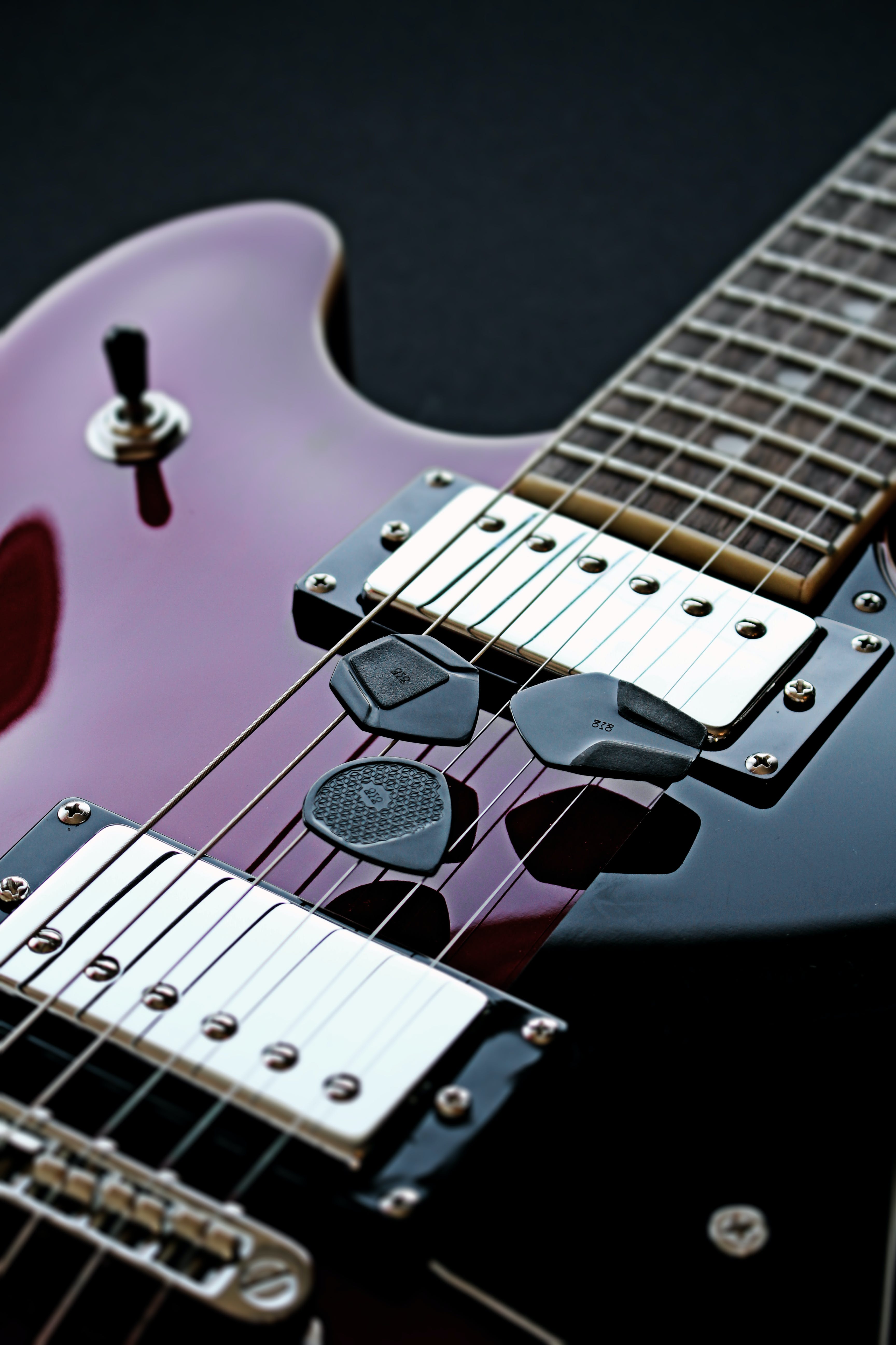 Close Up Shot Of An Electric Guitar · Free
