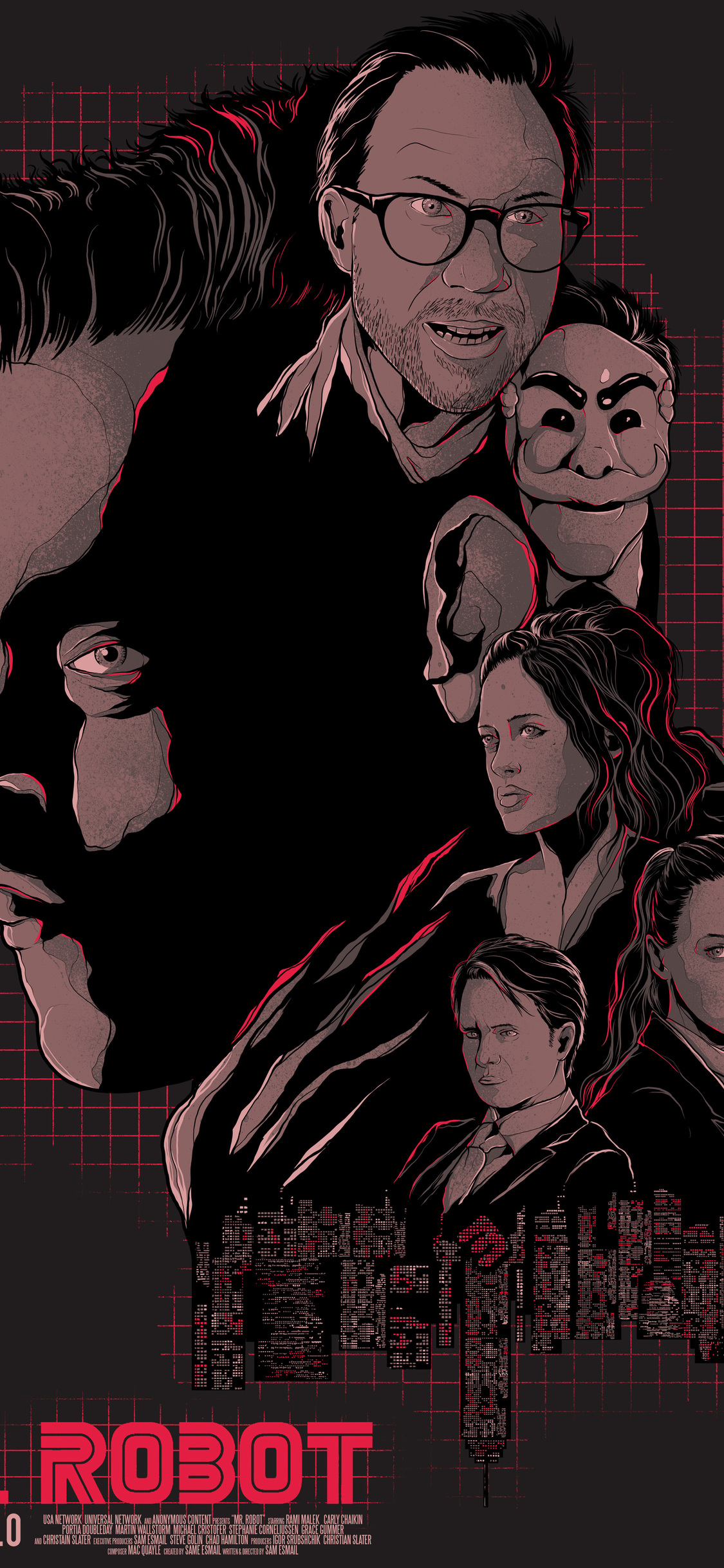 Mr Robot Artwork 5k iPhone XS, iPhone 10, iPhone X HD 4k Wallpaper, Image, Background, Photo and Picture