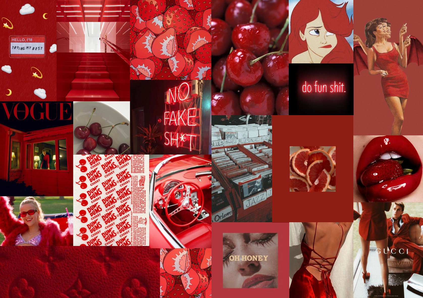 Cherry Red Aesthetic Resin Tray