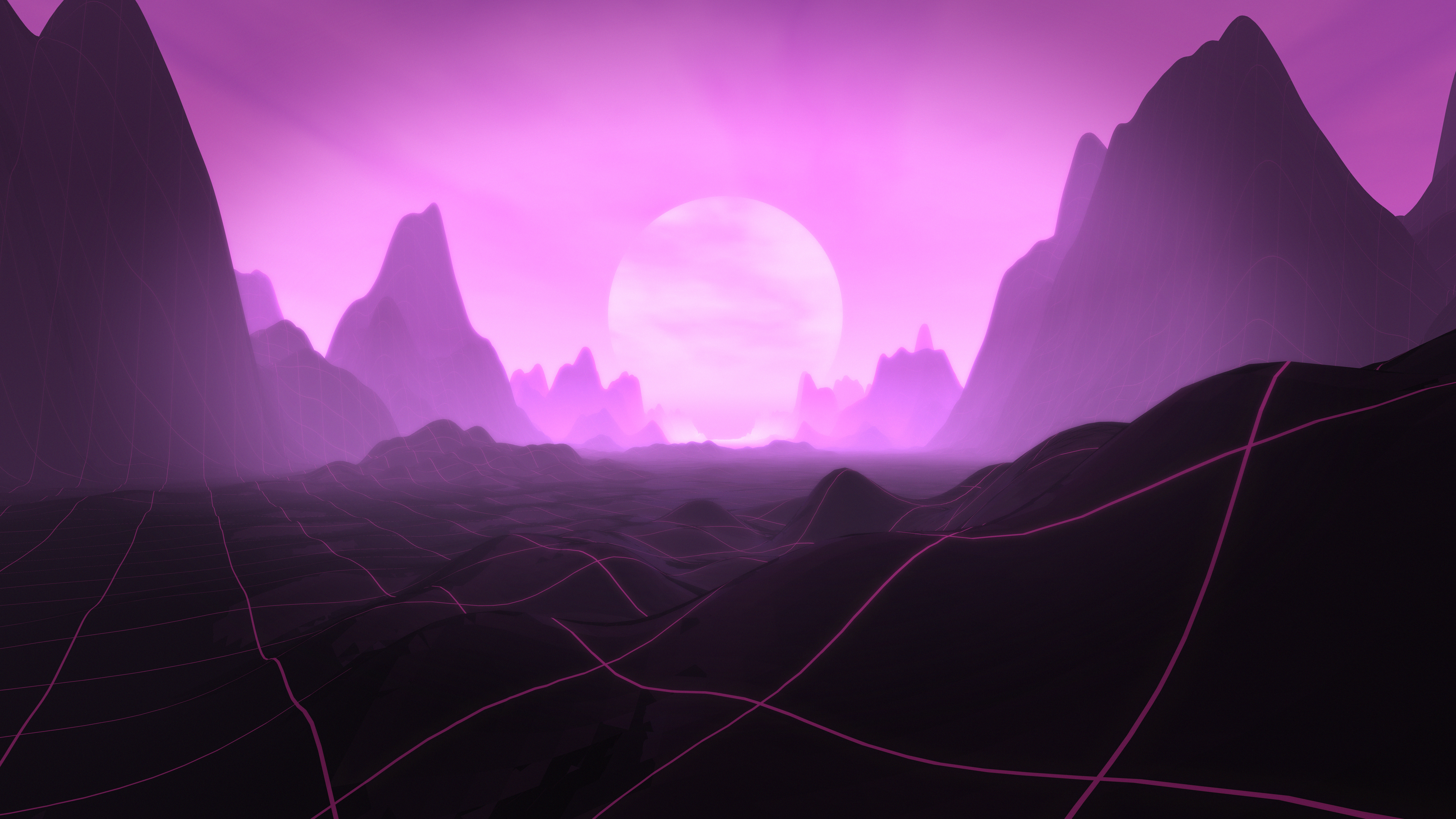 Purple Vaporwave 8k, HD Artist, 4k Wallpaper, Image, Background, Photo and Picture