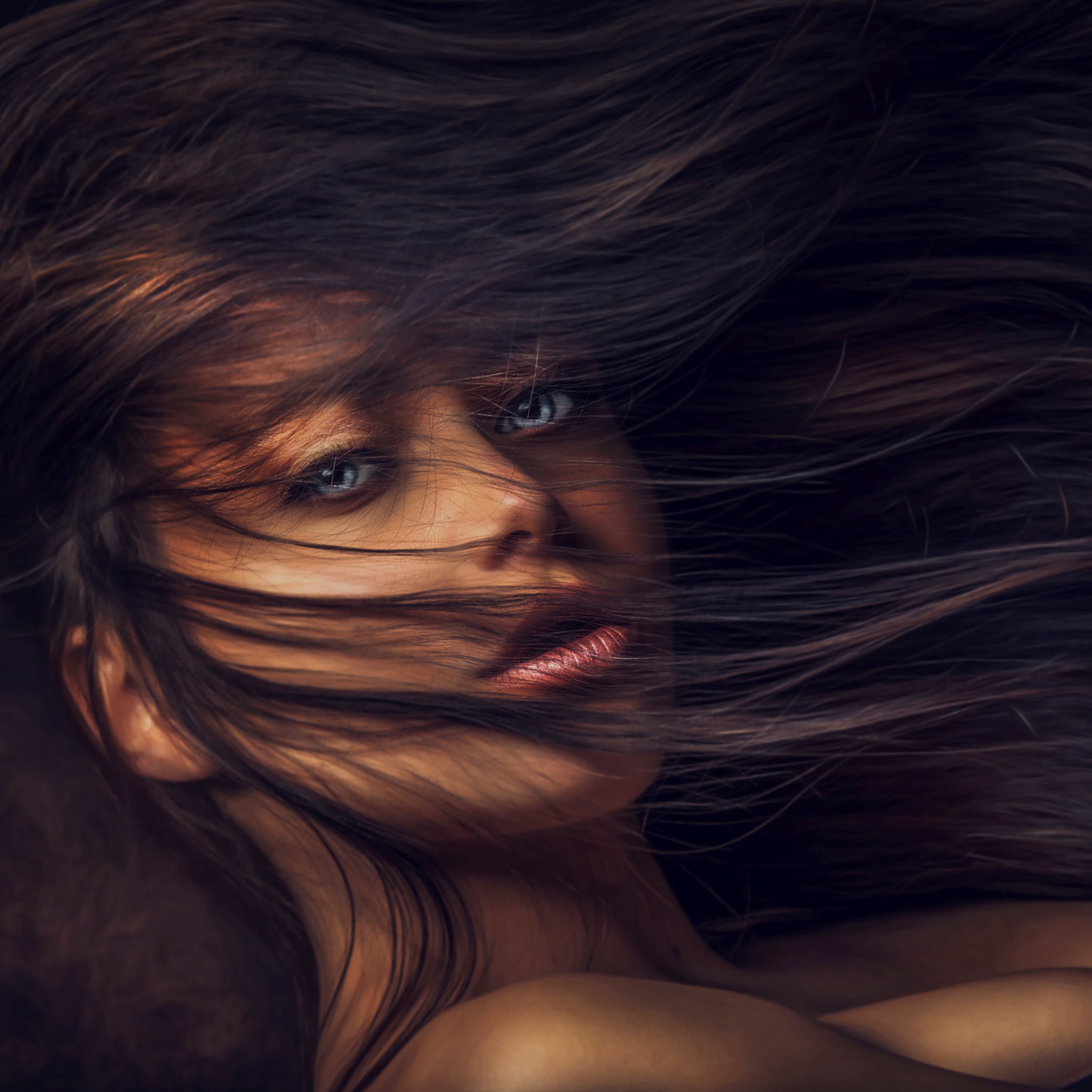 Beautiful woman Wallpaper 4K, Hair, Portrait, Face