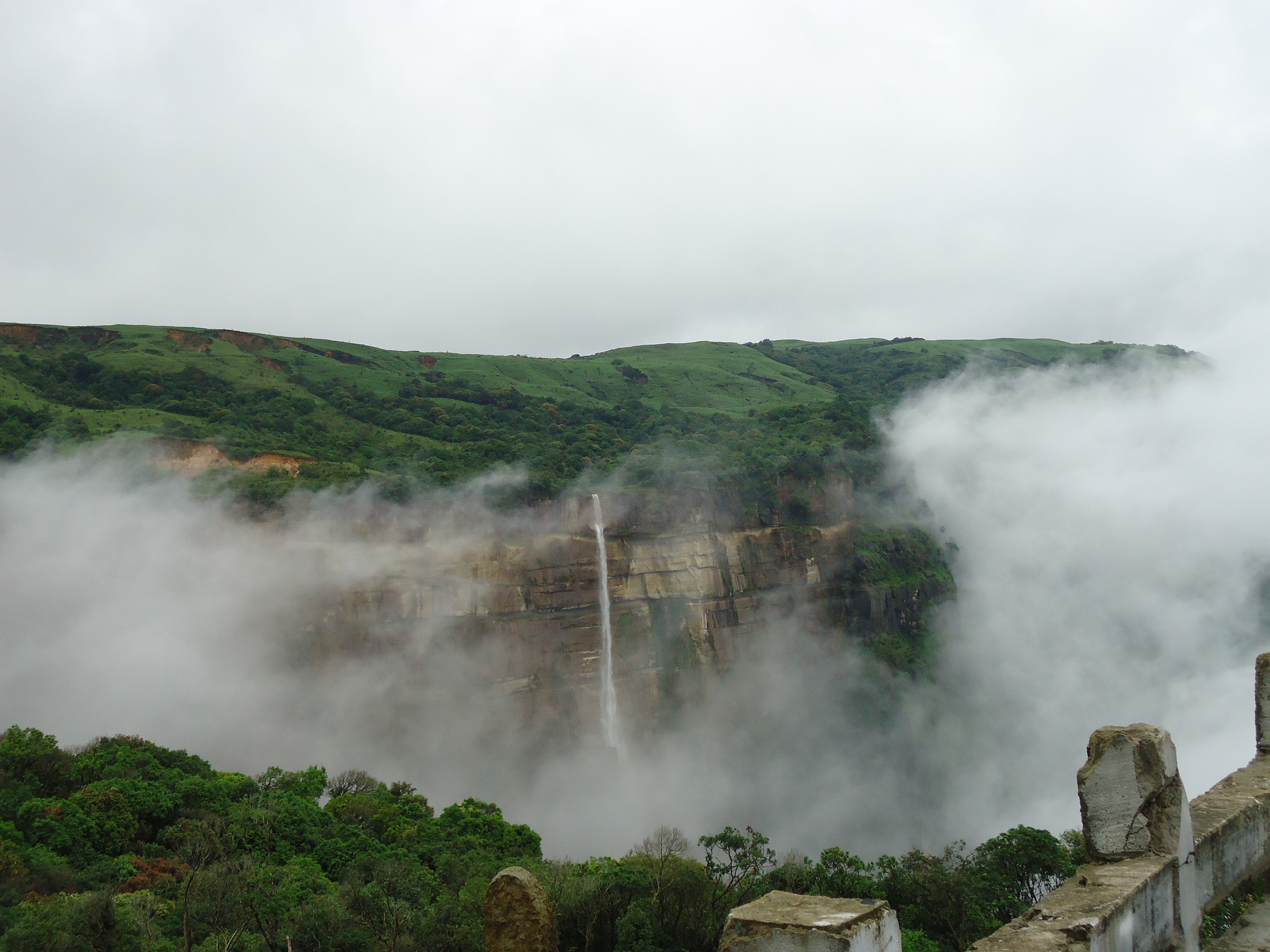 Cherrapunji Waterfalls Over the