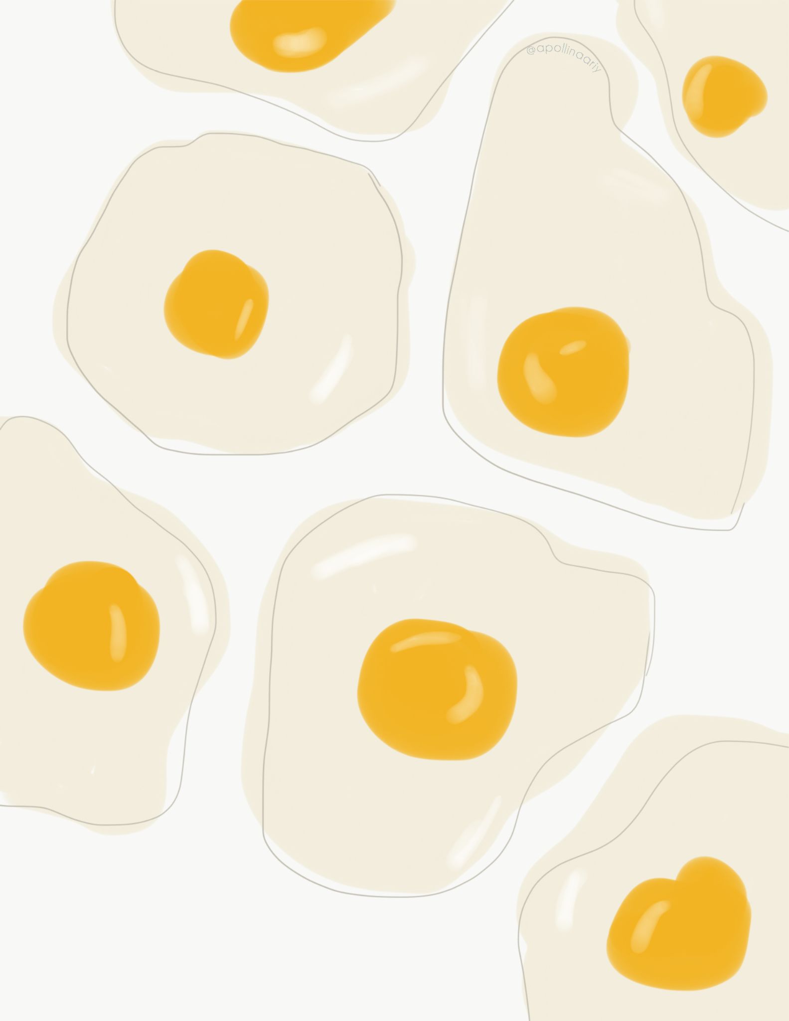 egg wallpaper. Simple phone wallpaper, Cute food art, Eggs