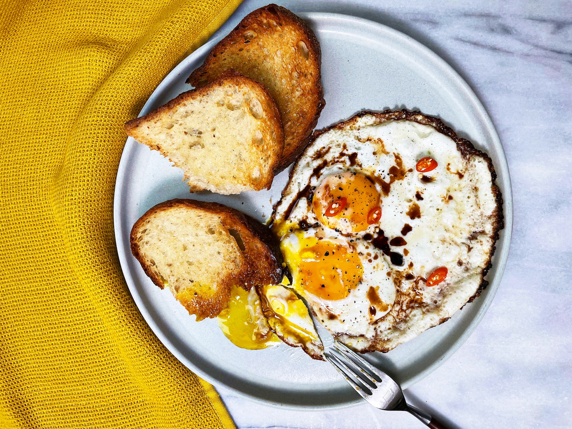 Browned Butter & Maggi Fried Eggs- Best Fried Egg Recipe