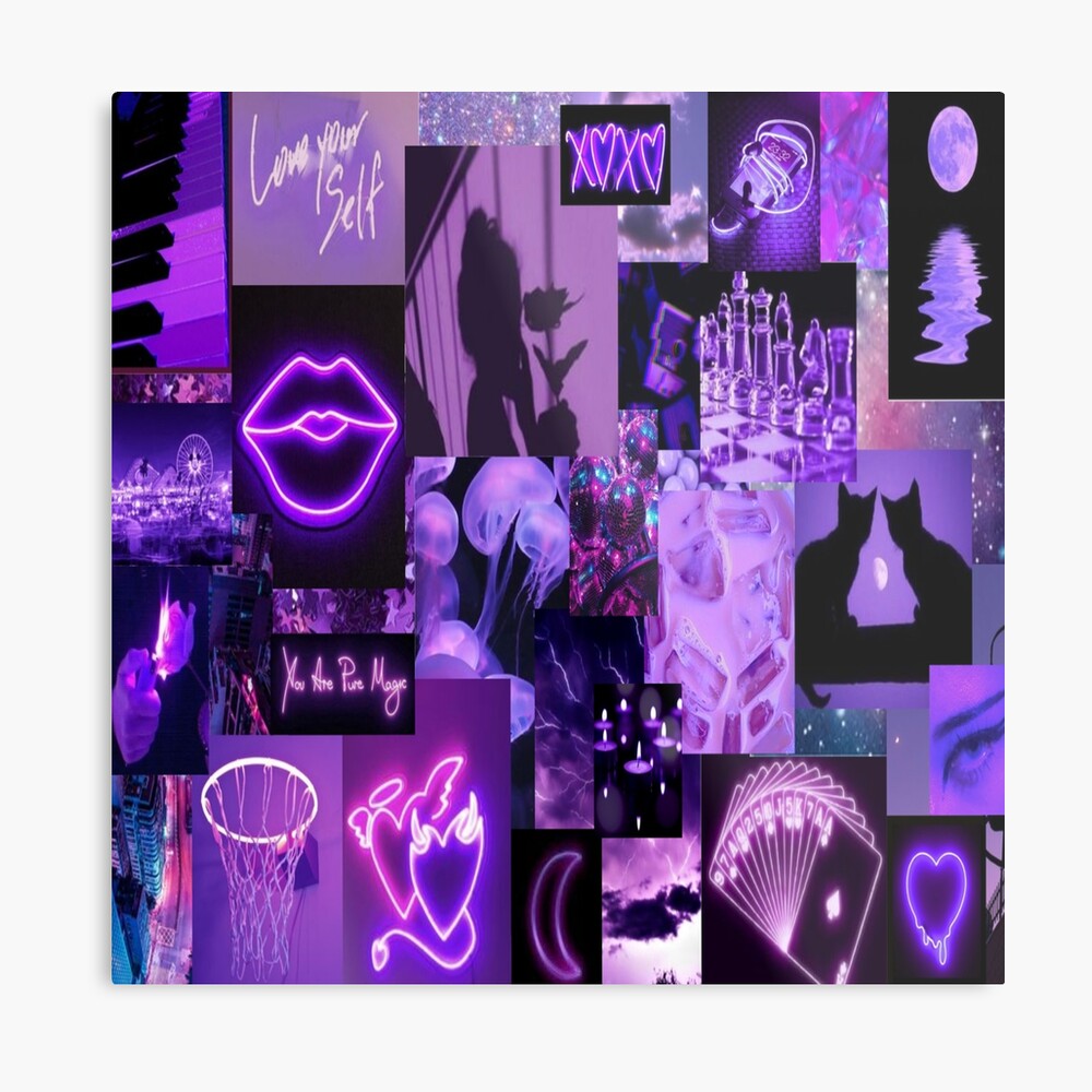 Purple Aesthetic Collage Poster