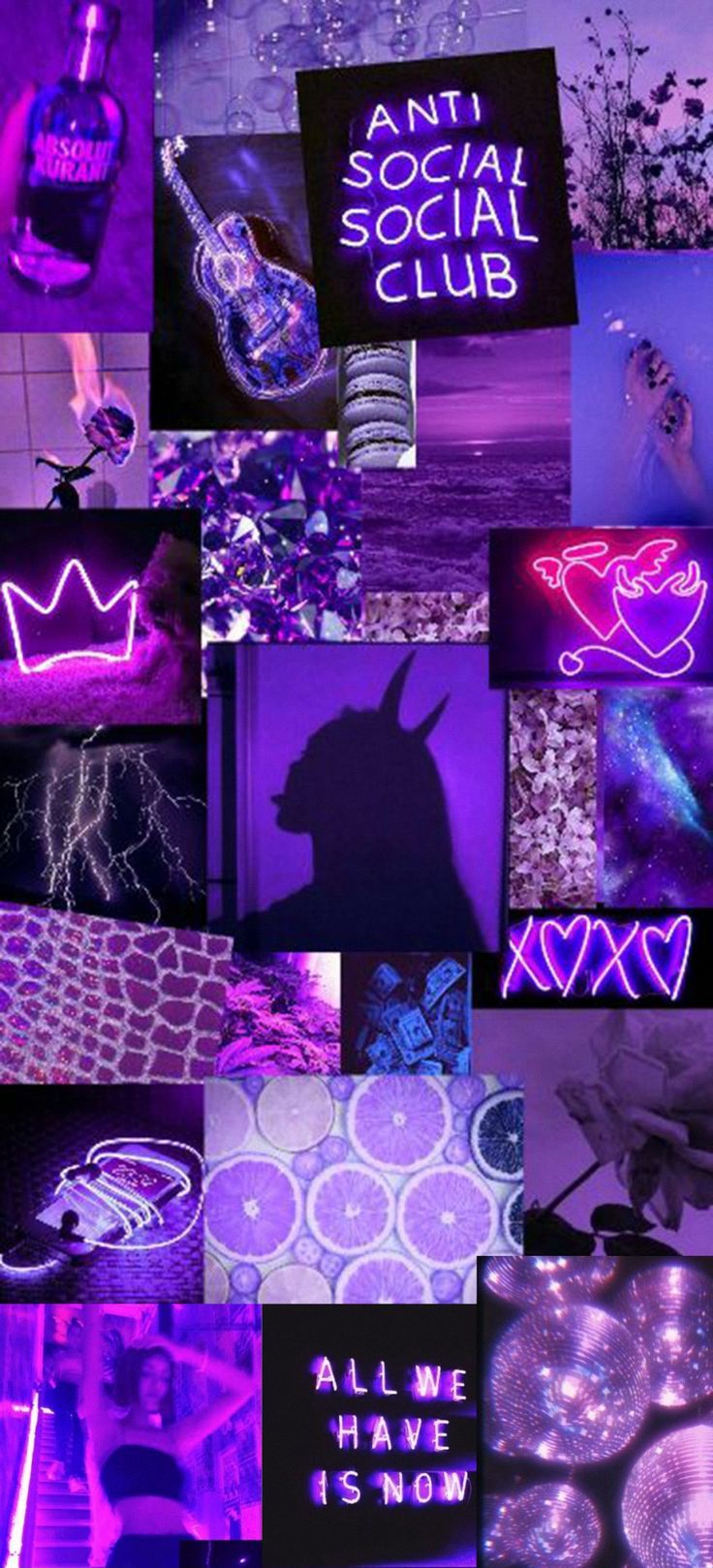 neon collage wallpaper