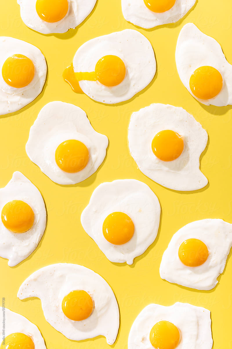 Fried Eggs On Yellow