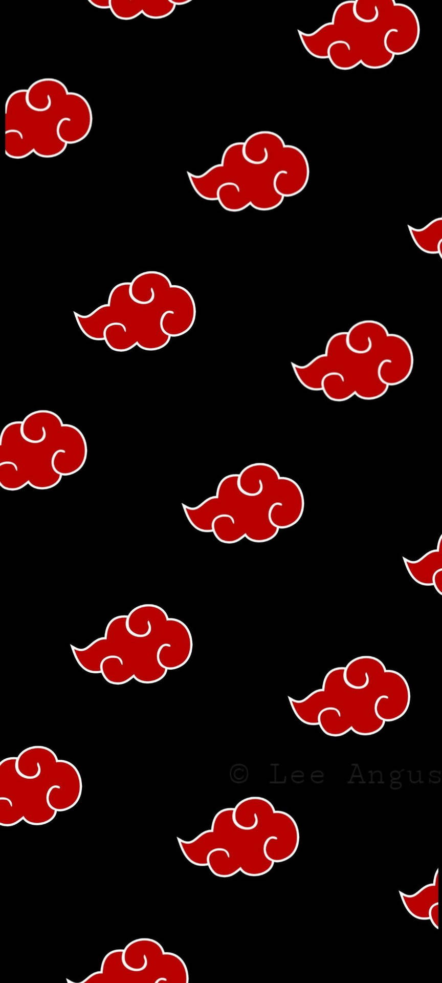 Download Red Akatsuki Cloud iPhone Pattern Wallpaper
