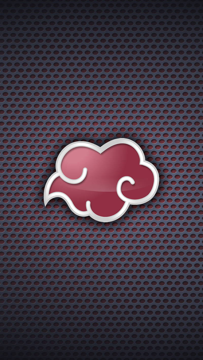 Download Red Akatsuki Cloud iPhone Metallic Wallpaper