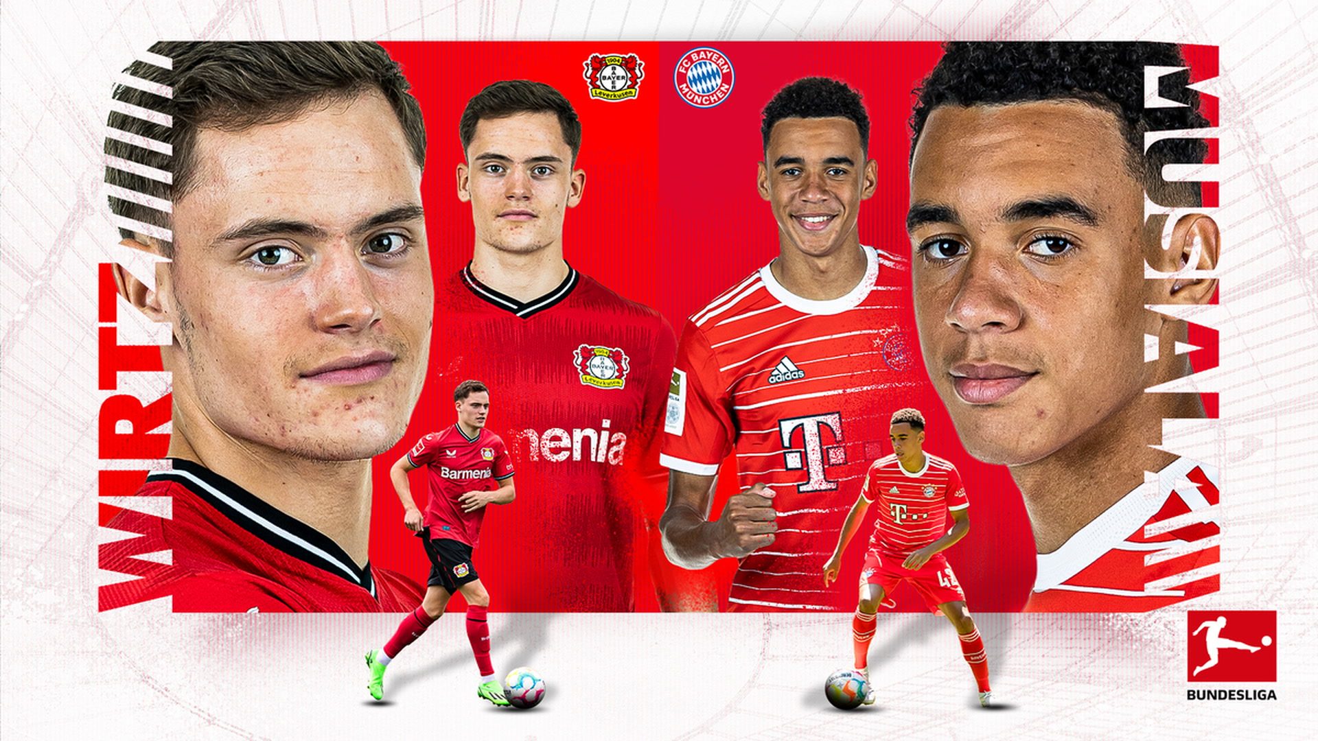 How do Florian Wirtz and Jamal Musiala compare?