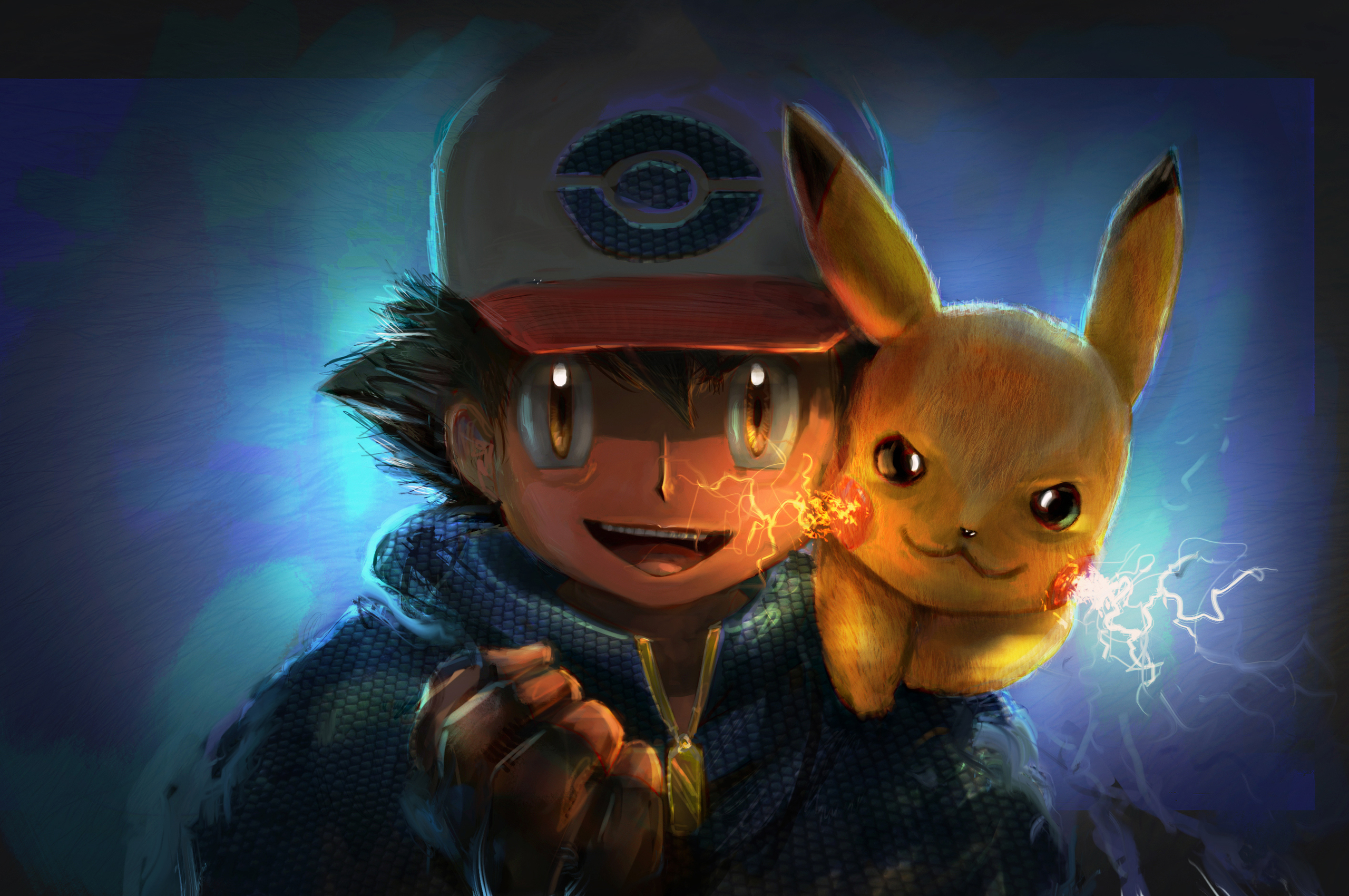 Ash And Pikachu Artwork Chromebook Pixel , HD 4k Wallpaper, Image, Background, Photos and Picture