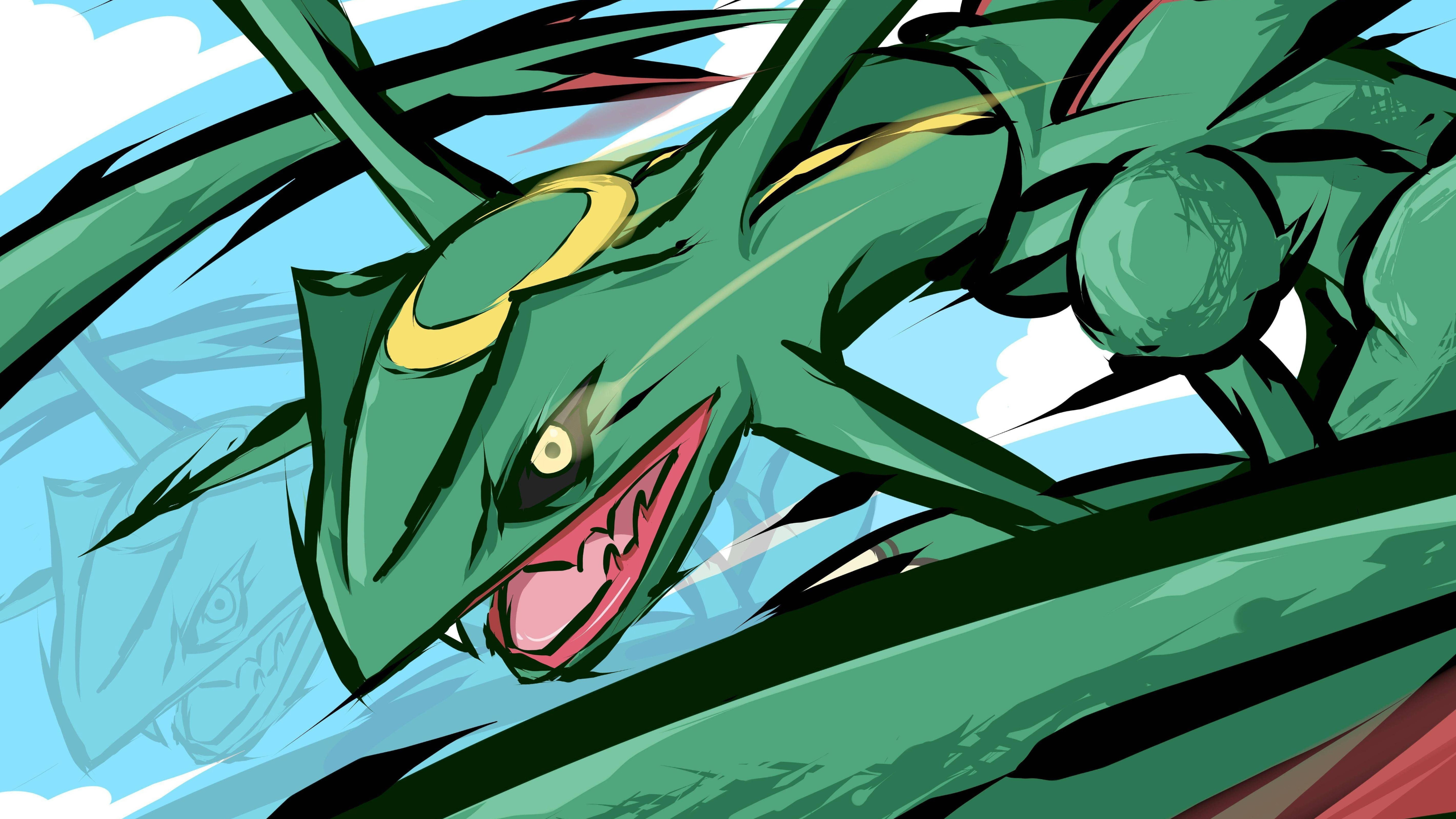 Pokemon Rayquaza Chromebook Pixel HD 4k Wallpaper, Image, Background, Photo and Picture