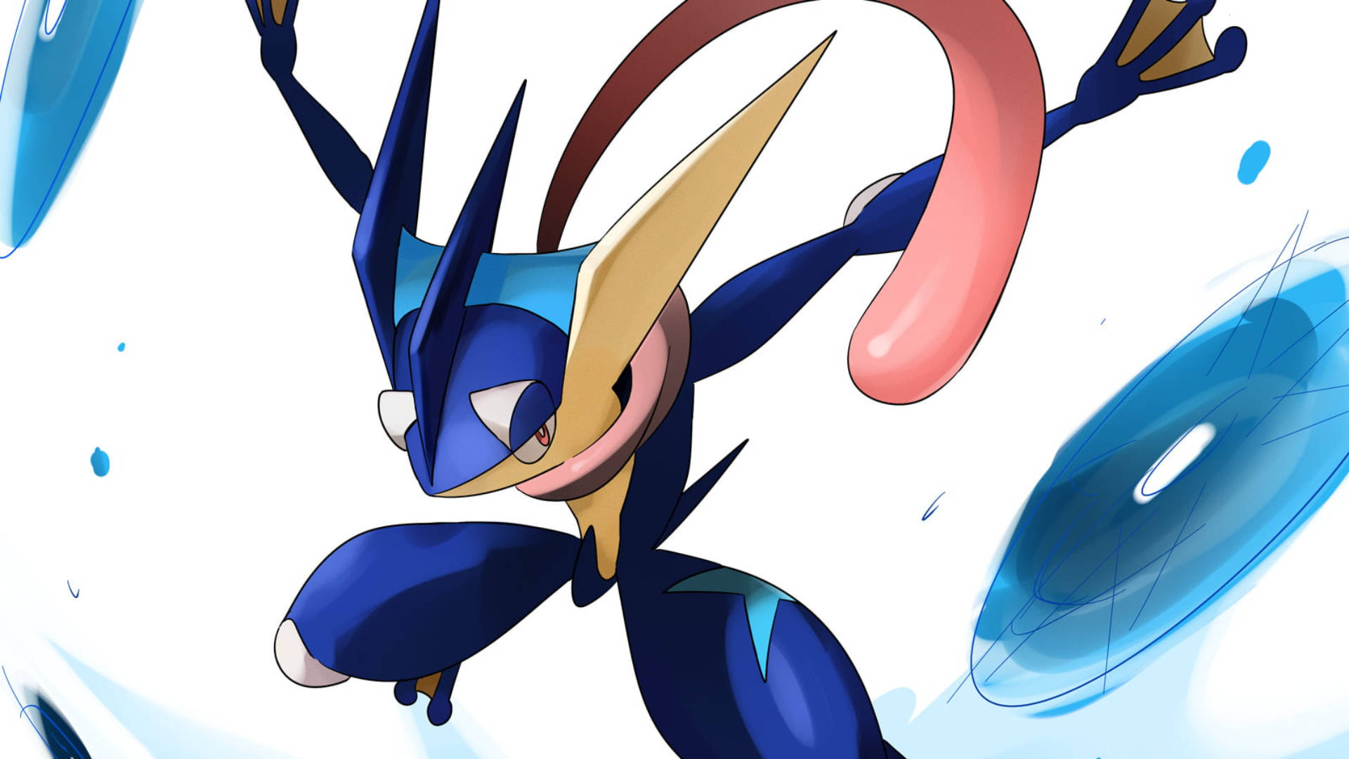 Download Get ready for a battle with Greninja, the powerful ninja Pokemon Wallpaper