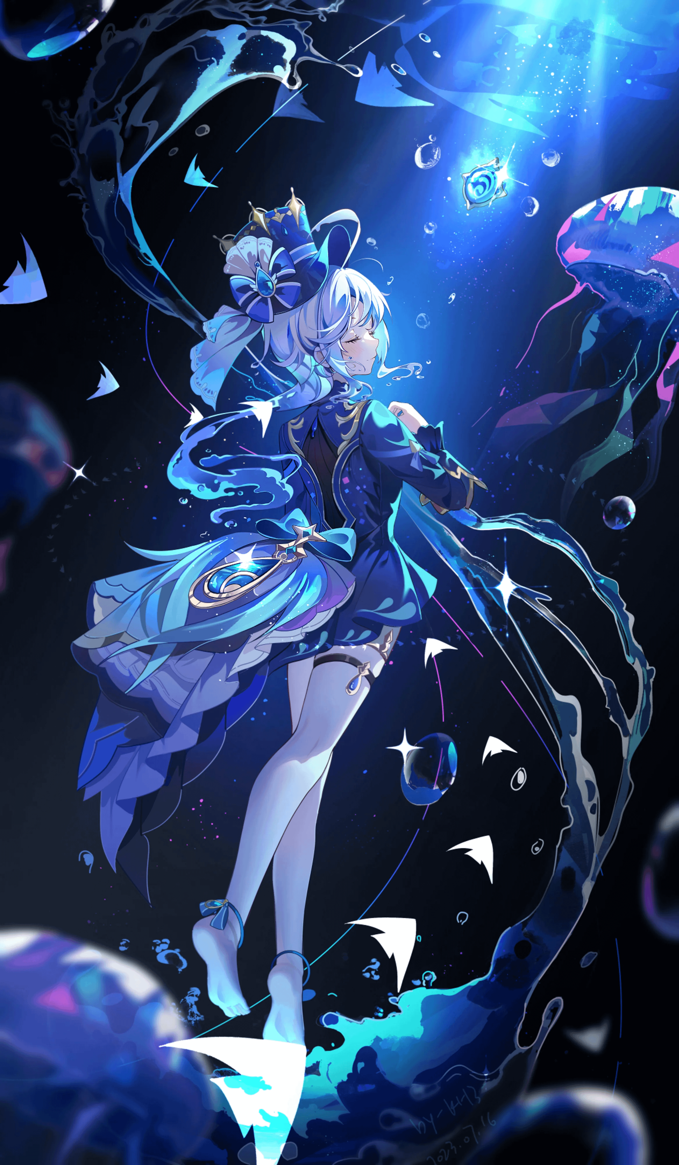 Has anyone made or found any good Furina phone wallpaper that were not made by AI?