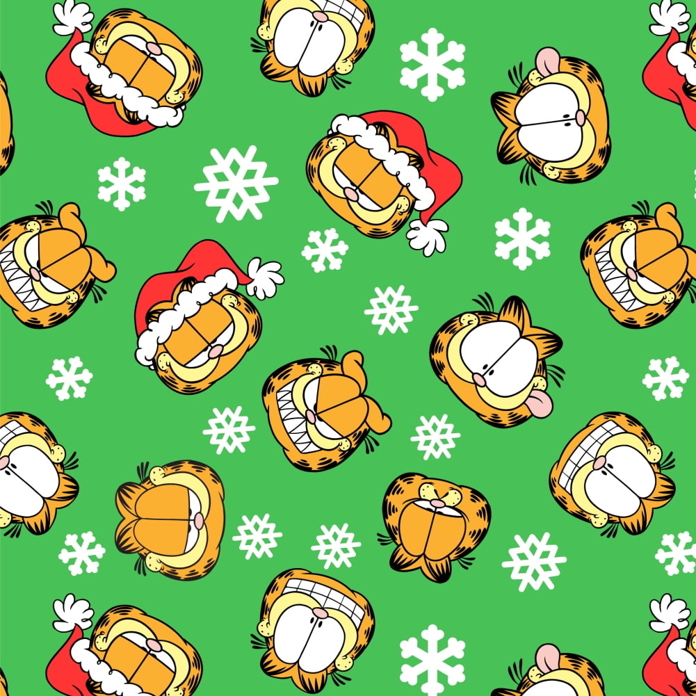 Garfield Christmas Faces Pattern Premium Roll Gift Wrap Wrapping Paper