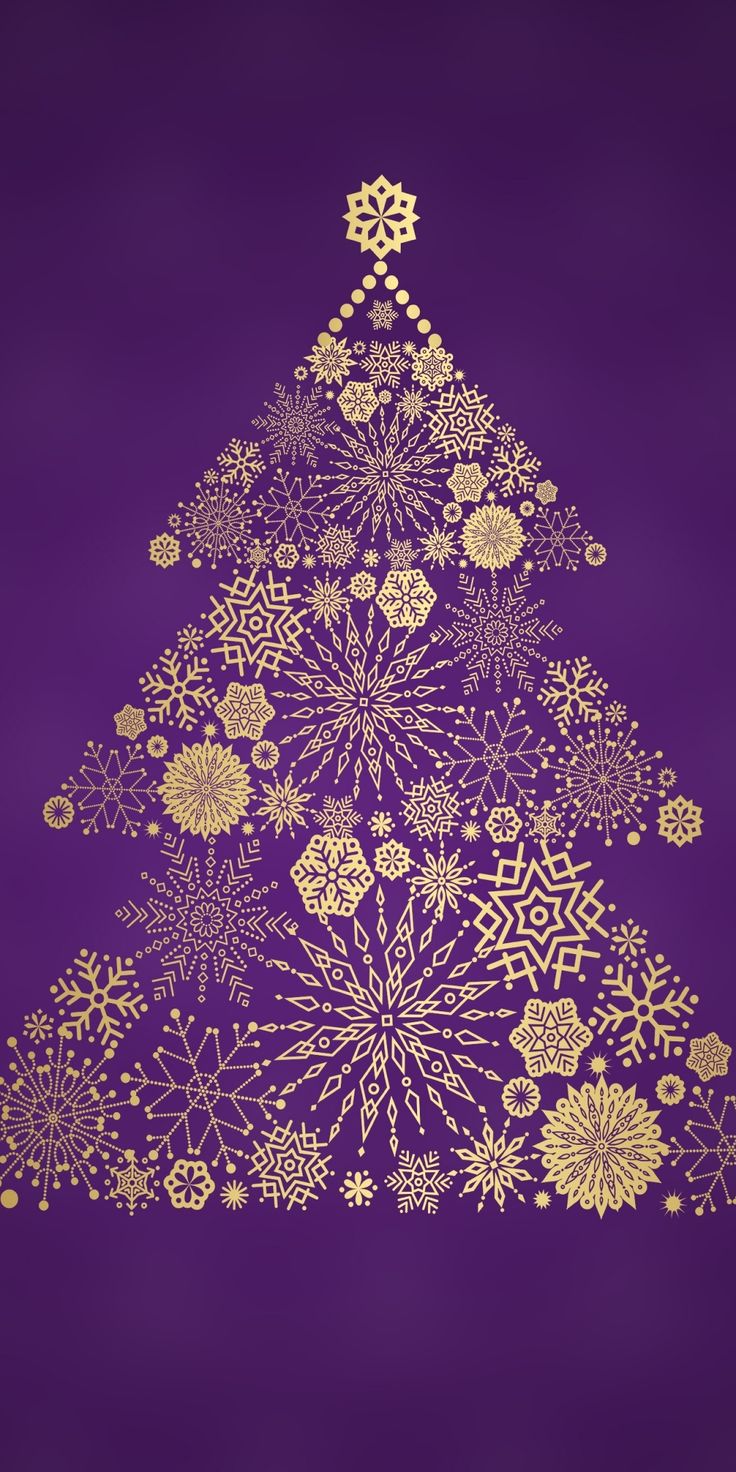Festive Christmas Tree Digital Art Wallpaper