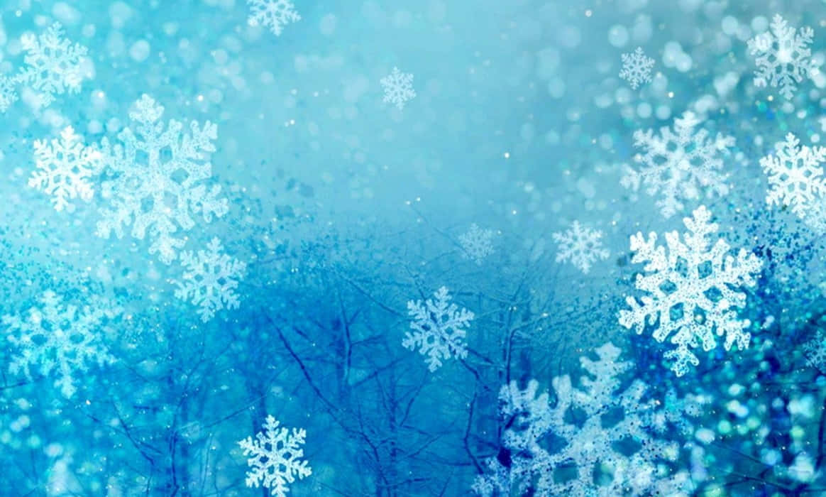 Download Winter Holiday Desktop With White Snowflakes Wallpaper