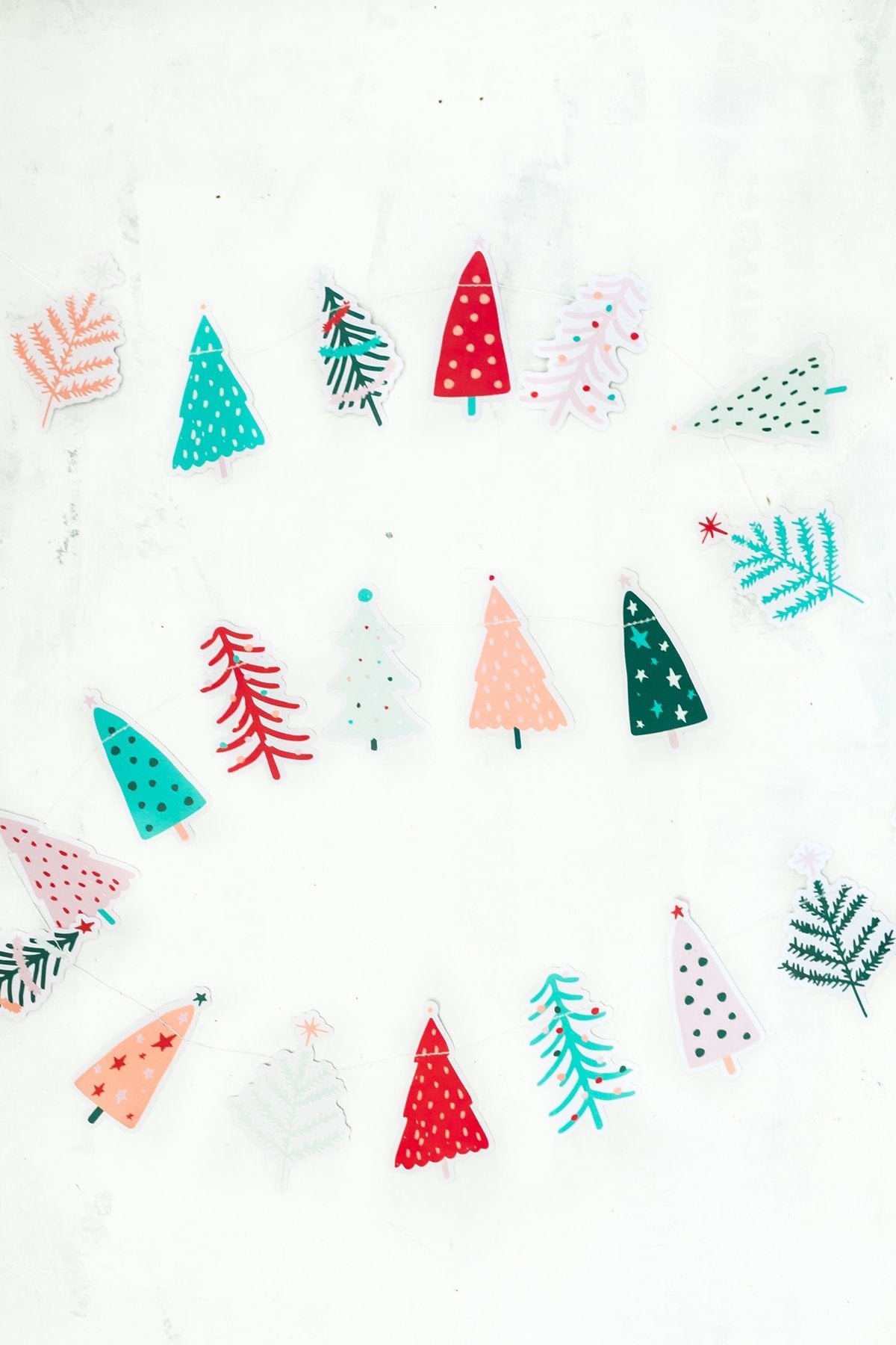 Colorful Christmas Tree Banner (6 Foot) From Ellie's Party Supply