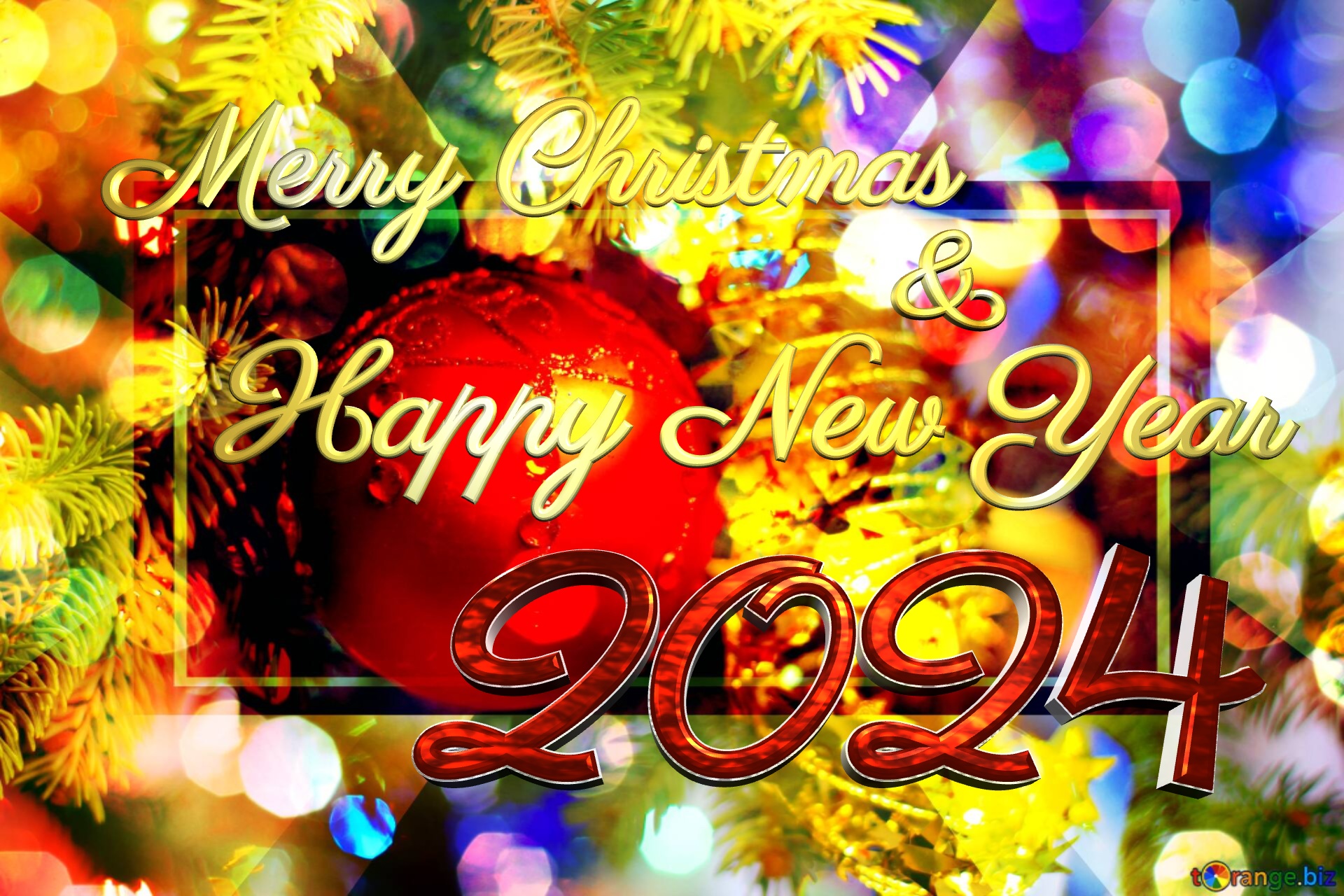 Merry Christmas 2024 Happy New Year Free Image