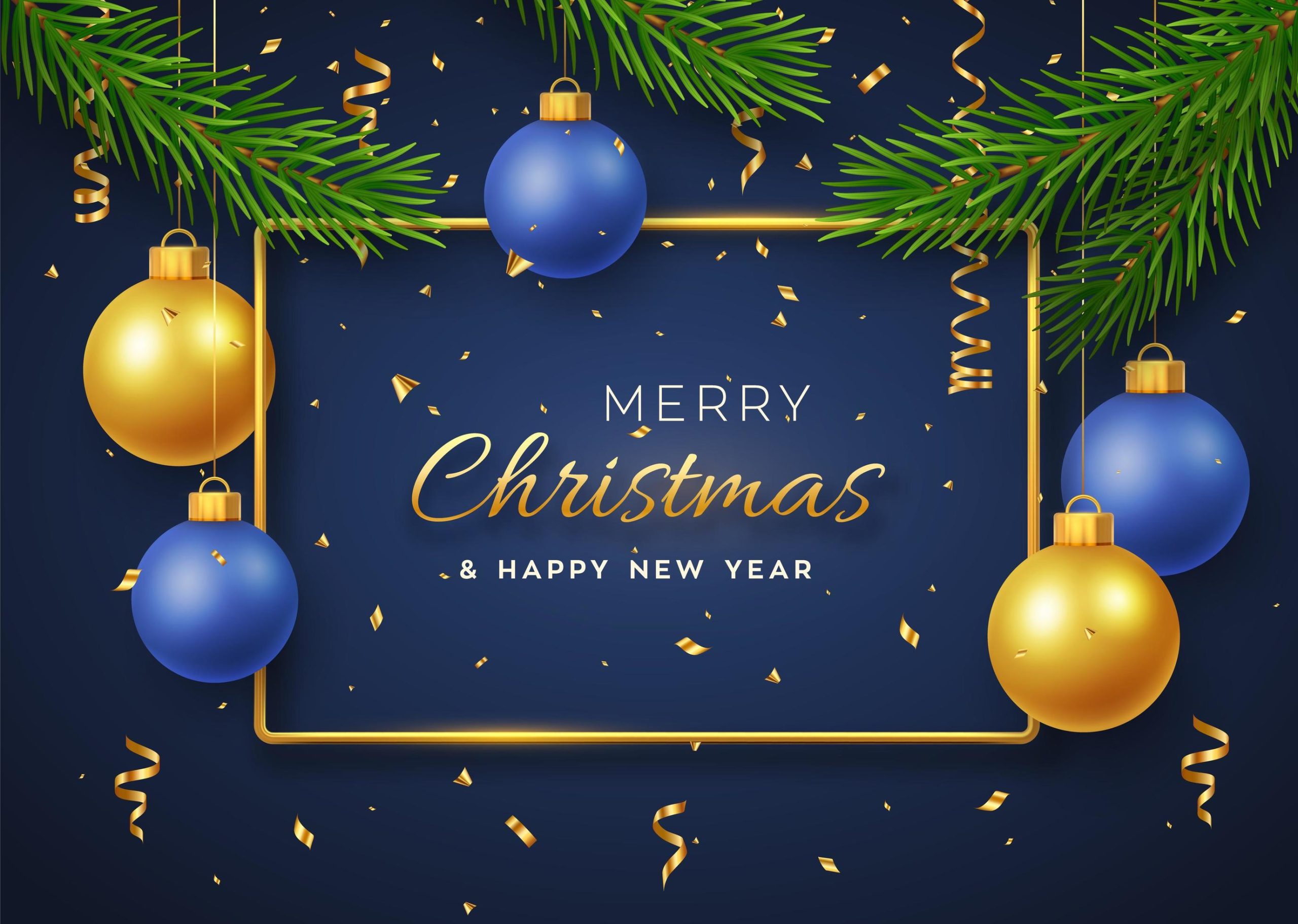 Beautiful golden christmas background 2023 Wallpaper Download 2024