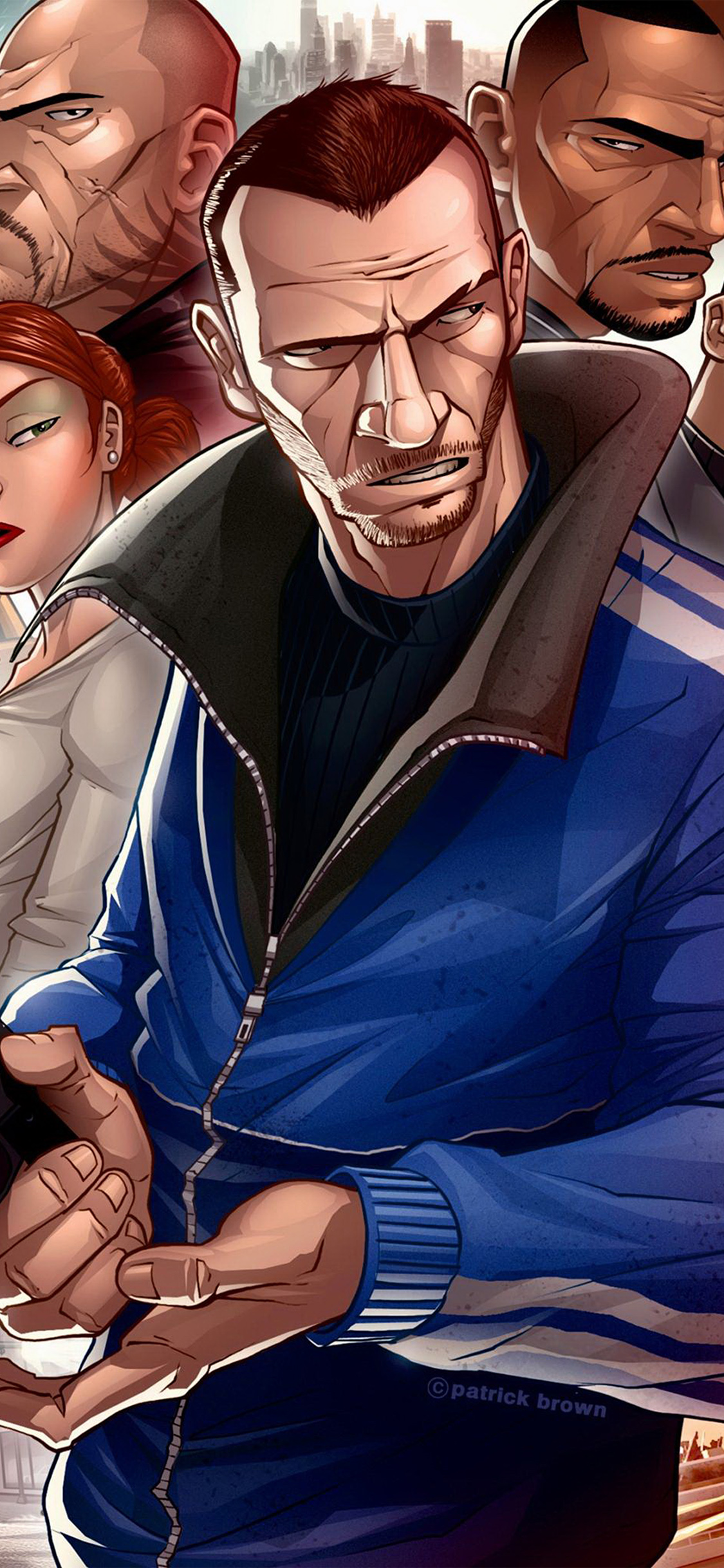 iPhone X wallpaper. gta game art illustration art