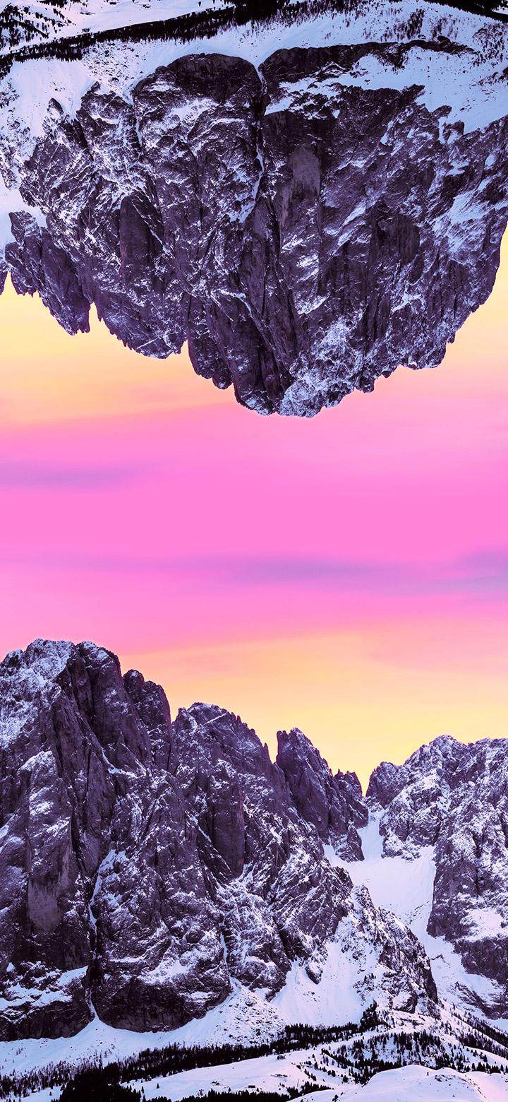 Cool Mountain Range Covered In Snow 4K