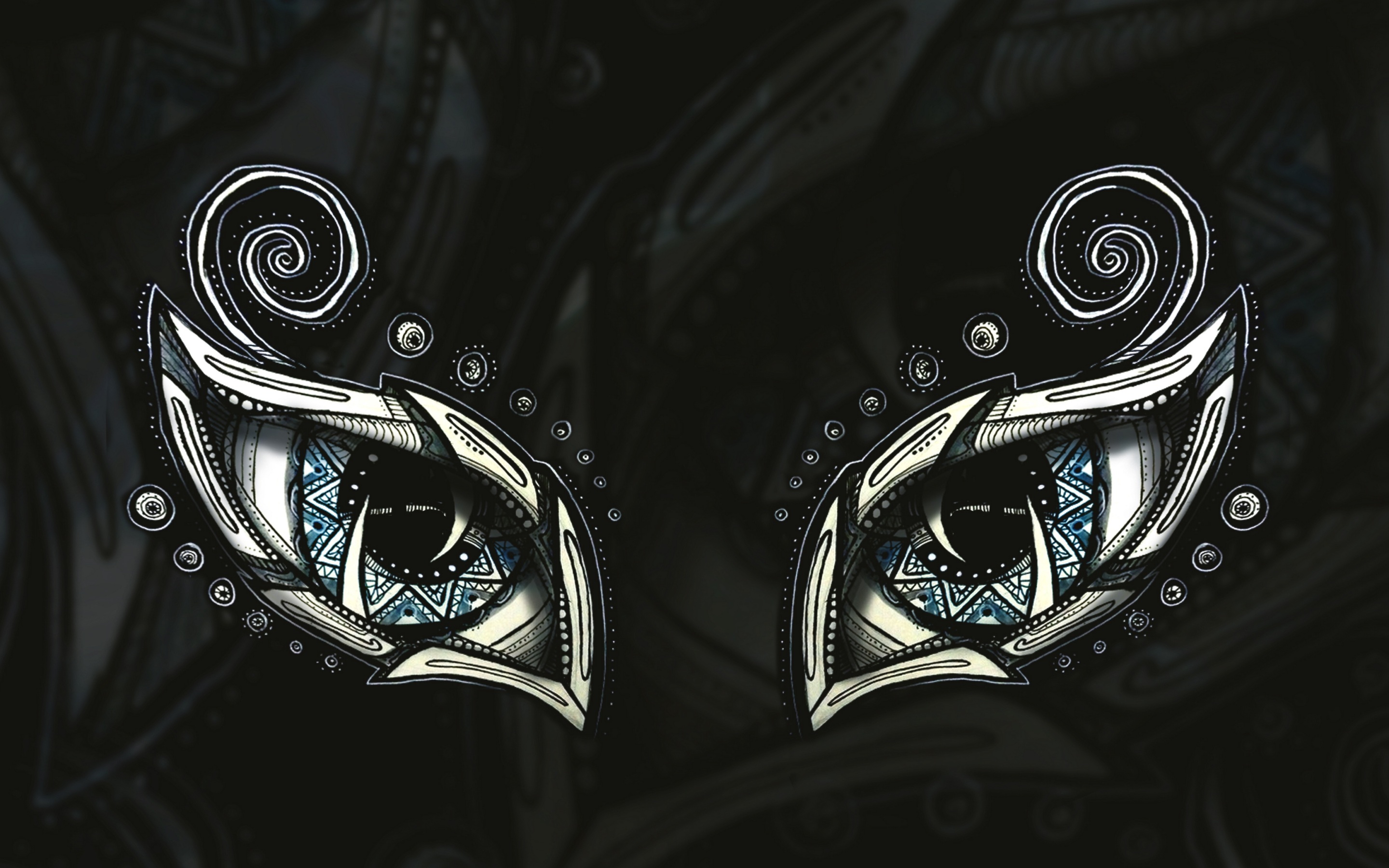 eyes, doodles, art 4k Wallpaper 4K