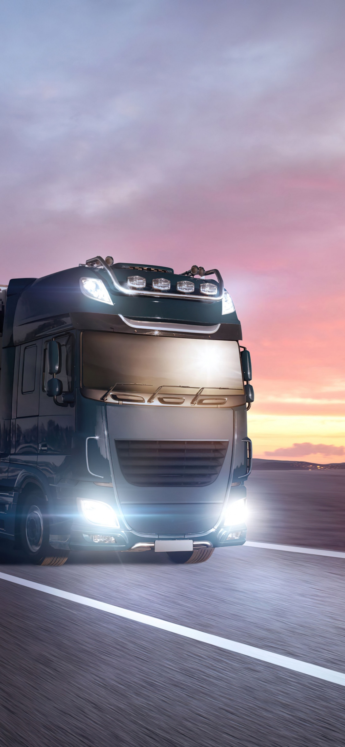 Truck Wallpaper 4K, Highway, Road, Electric trucks