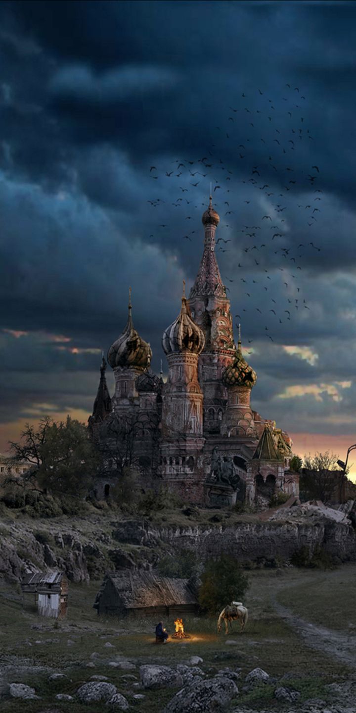 Mobile wallpaper: Building, Sci Fi, Russia, Church, Moscow, Post Apocalyptic, 1333457 download the picture for free
